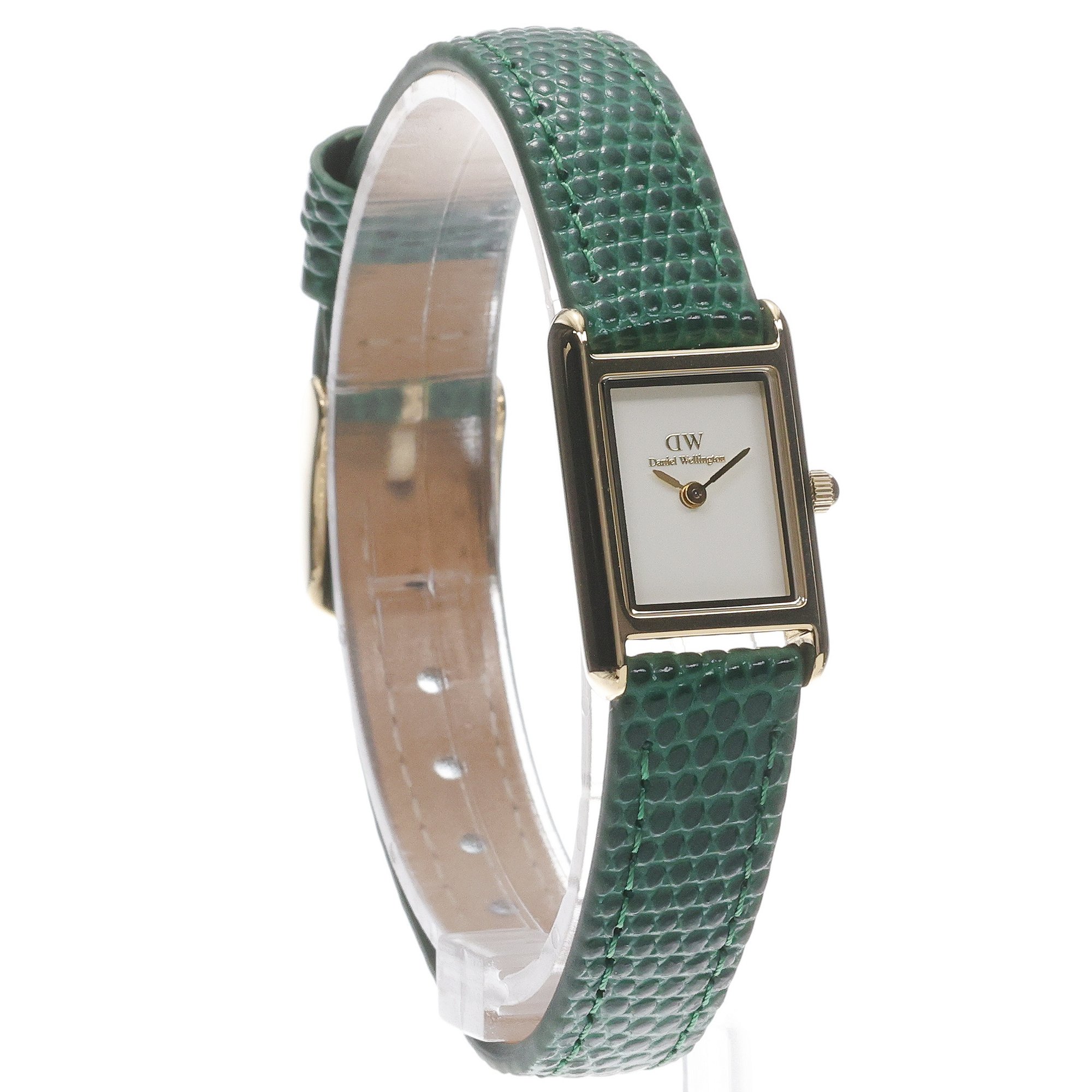 zegarek Daniel Wellington DW00100906 kwarcowy damski Damskie Bound Mini Green Lizard Gold - miniatura 3