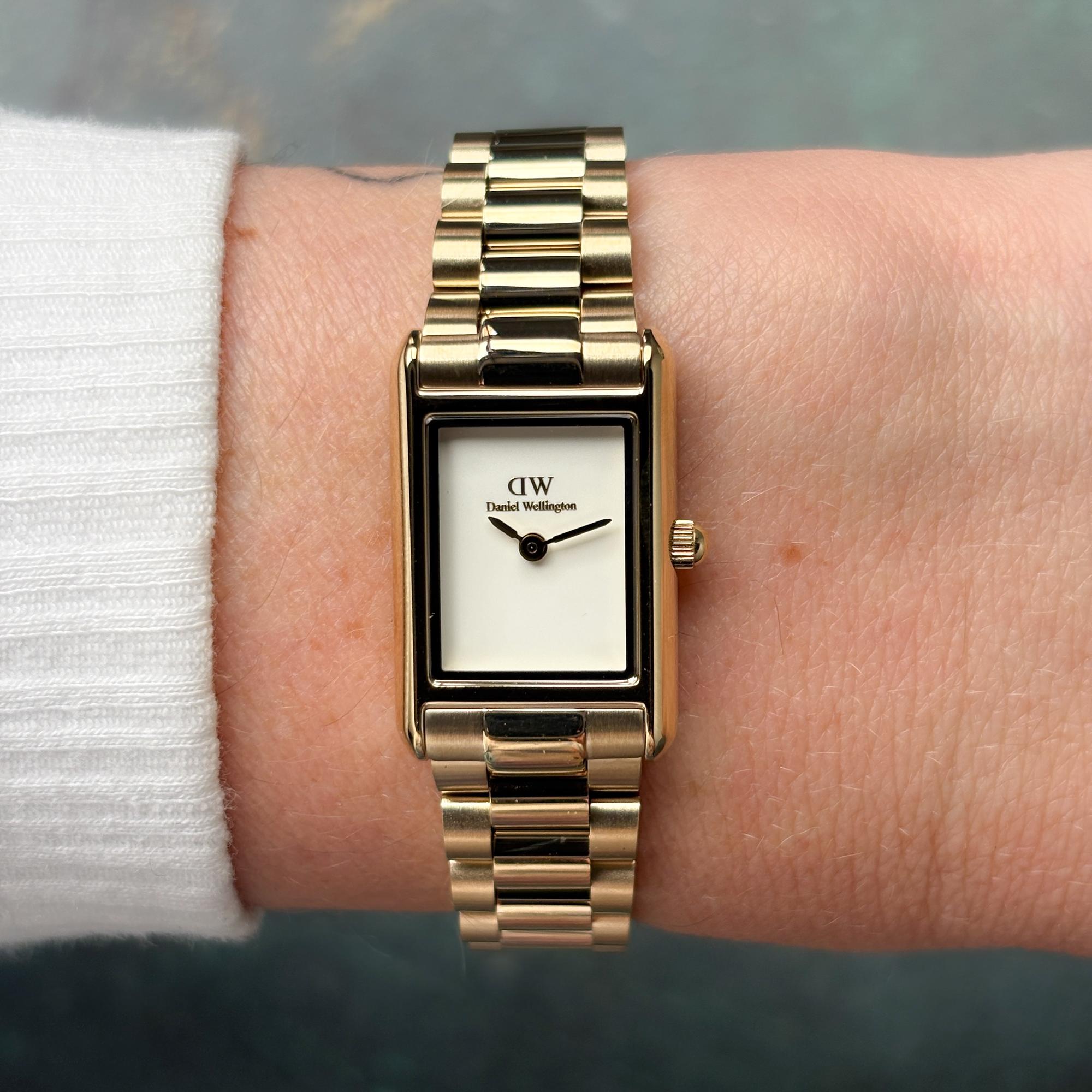 zegarek Daniel Wellington DW00100931 kwarcowy damski Męskie Bound Mini 3-Link Gold - miniatura 6