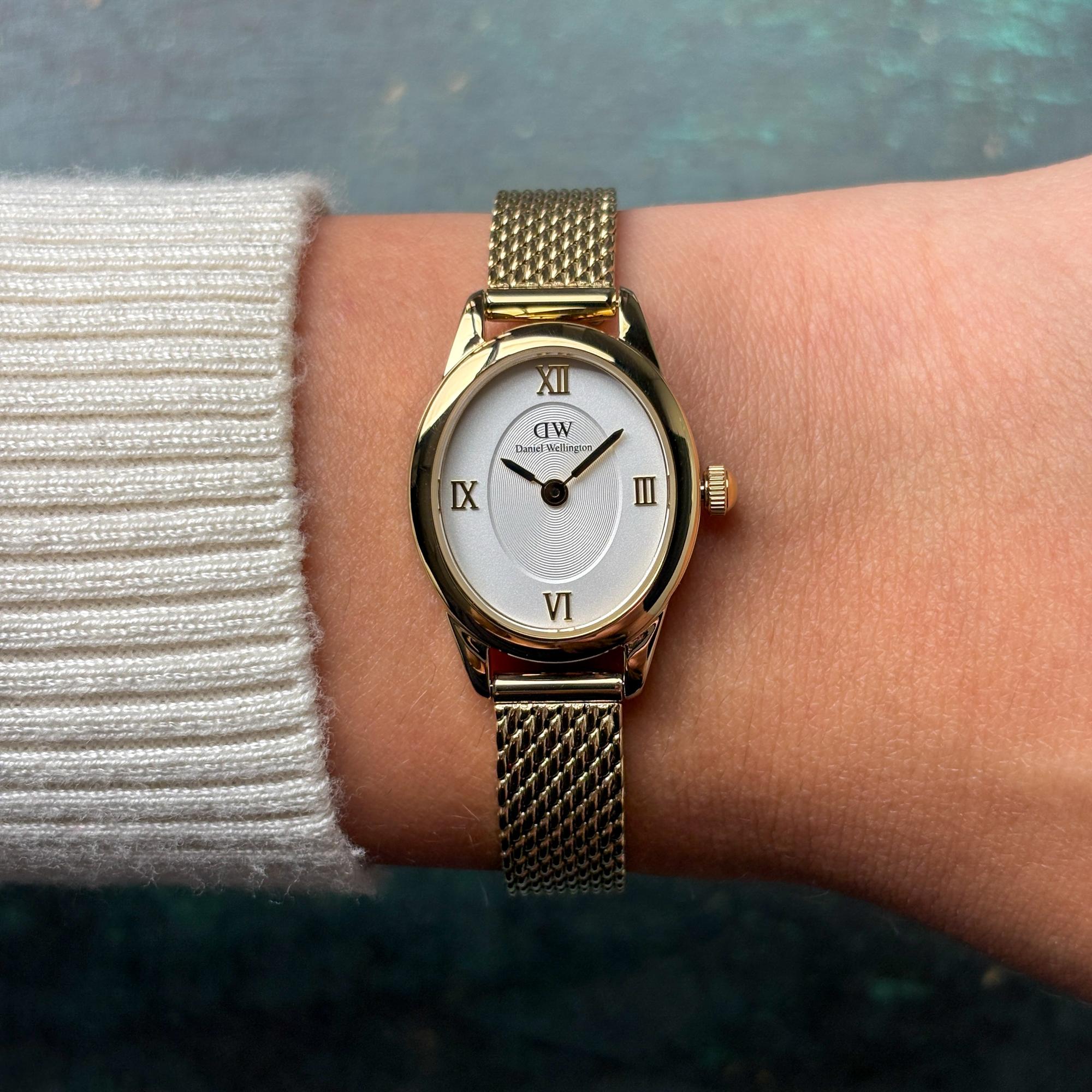 zegarek Daniel Wellington DW00100939 kwarcowy damski Damskie Ophelia Mini Mesh White Gold - miniatura 9