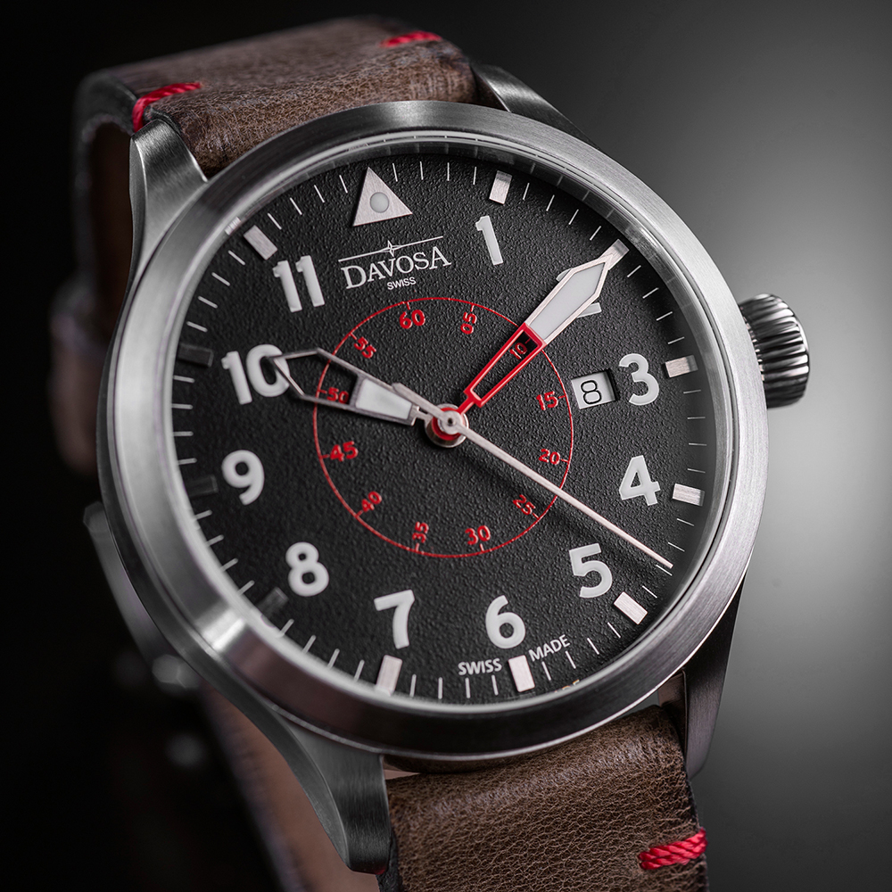 zegarek Davosa 161.565.56 srebrny Pilot - miniatura 7