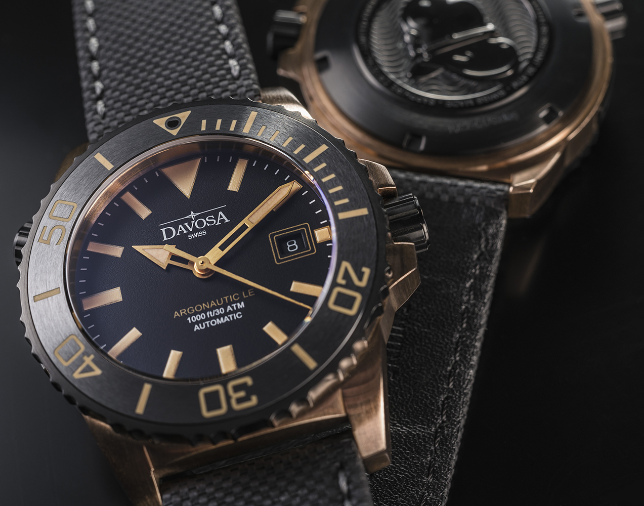 zegarek Davosa 161.581.55 automatyczny męski Diving ARGONAUTIC BRONZE LIMITED EDITION - miniatura 6