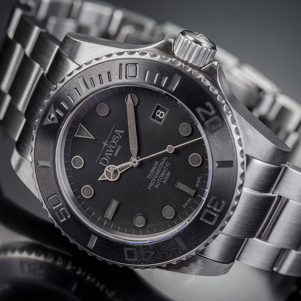 Davosa 161.583.55 zegarek srebrny klasyczny Diving bransoleta - miniatura 5
