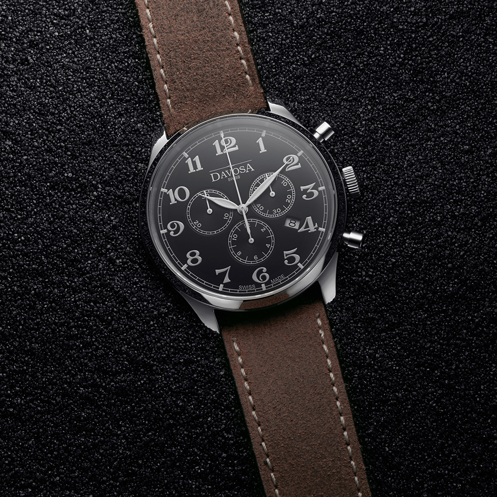 zegarek Davosa 162.479.56 HERITAGE CHRONOGRAPH męski z chronograf Executive - miniatura 3