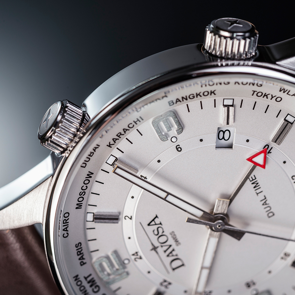 Davosa 162.492.15 VIREO DUAL TIME zegarek klasyczny Executive - miniatura 4