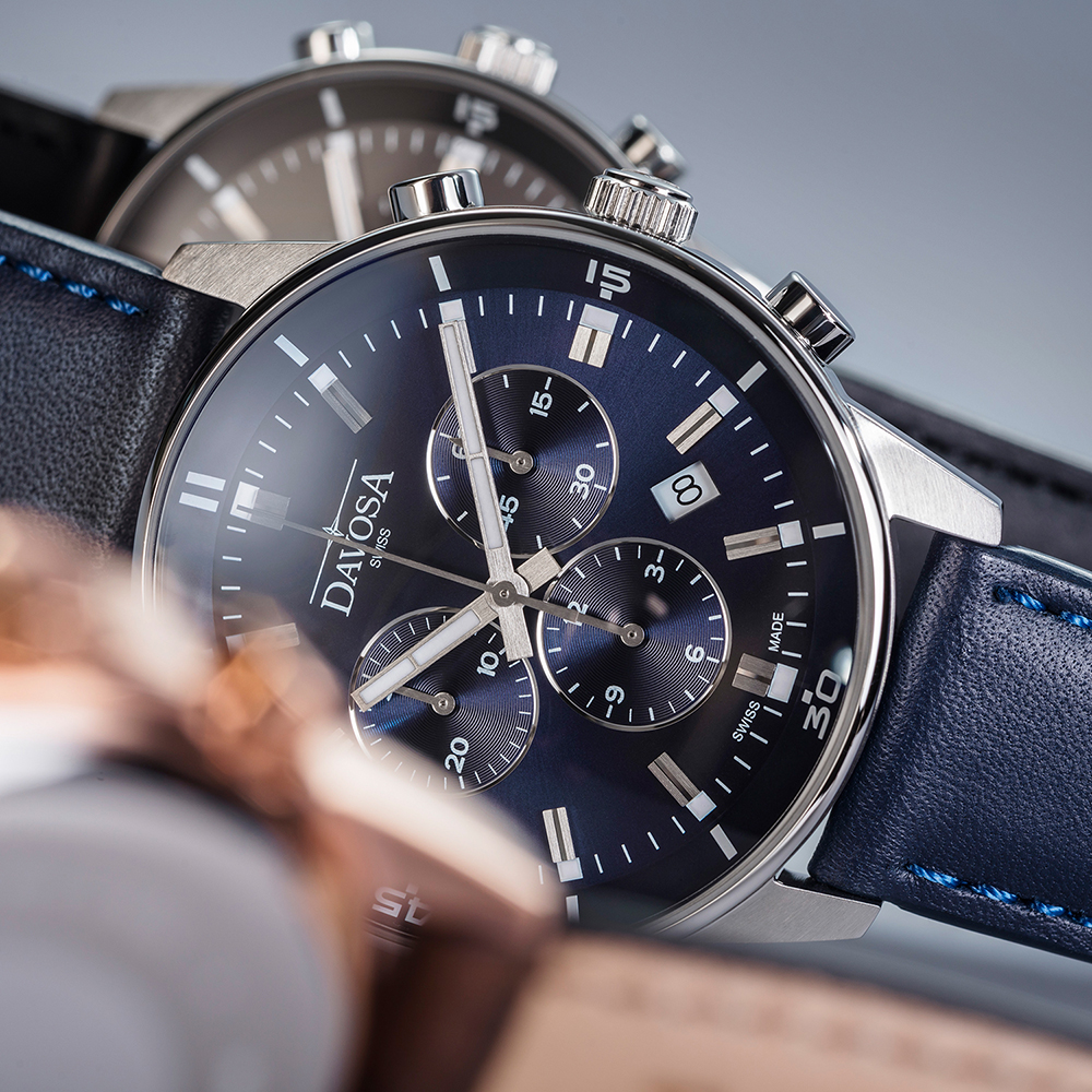 zegarek Davosa 162.493.45 VIREO CHRONOGRAPH męski z chronograf Executive - miniatura 3