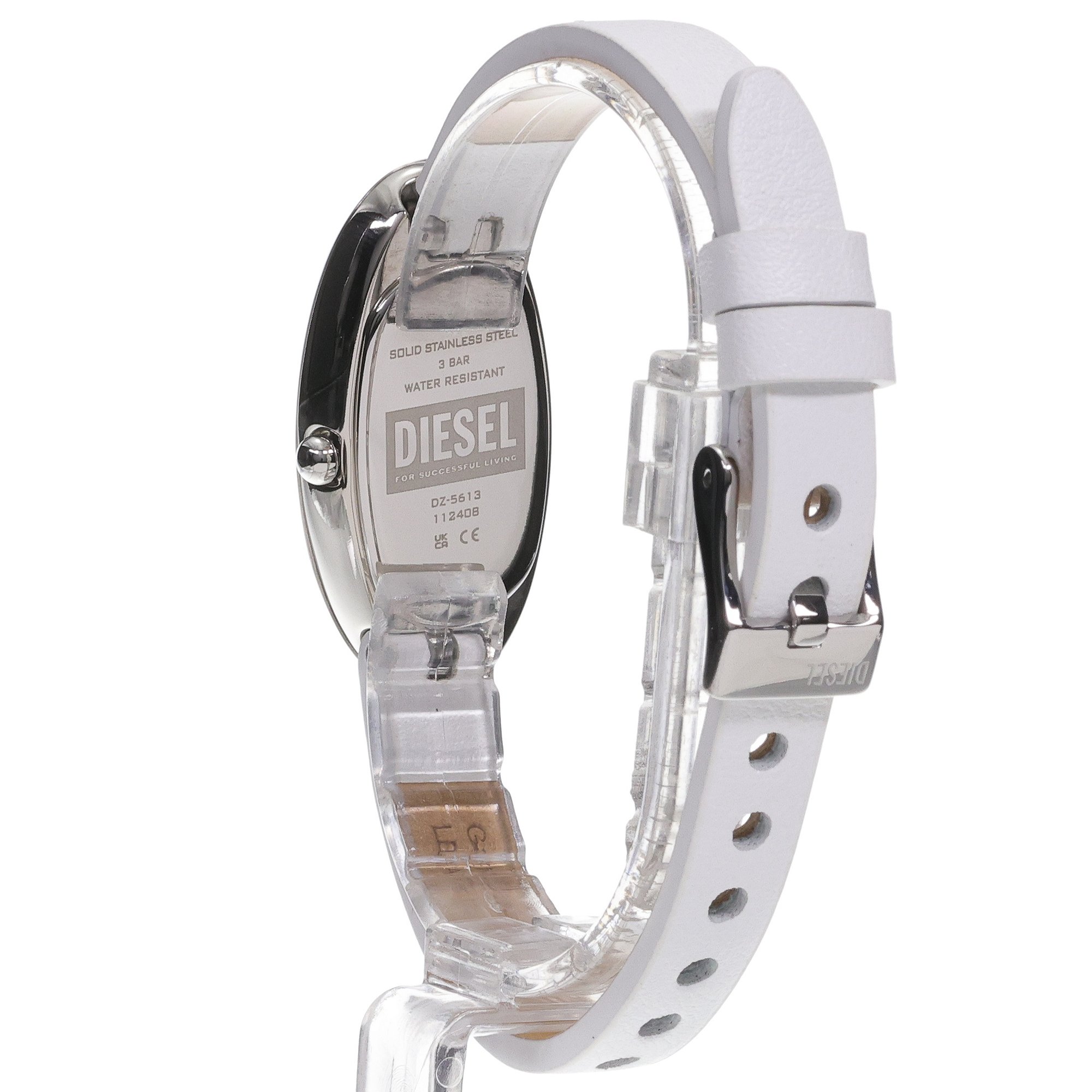 zegarek Diesel DZ5613 kwarcowy Diesel White Leather Strap 19mm - miniatura 4