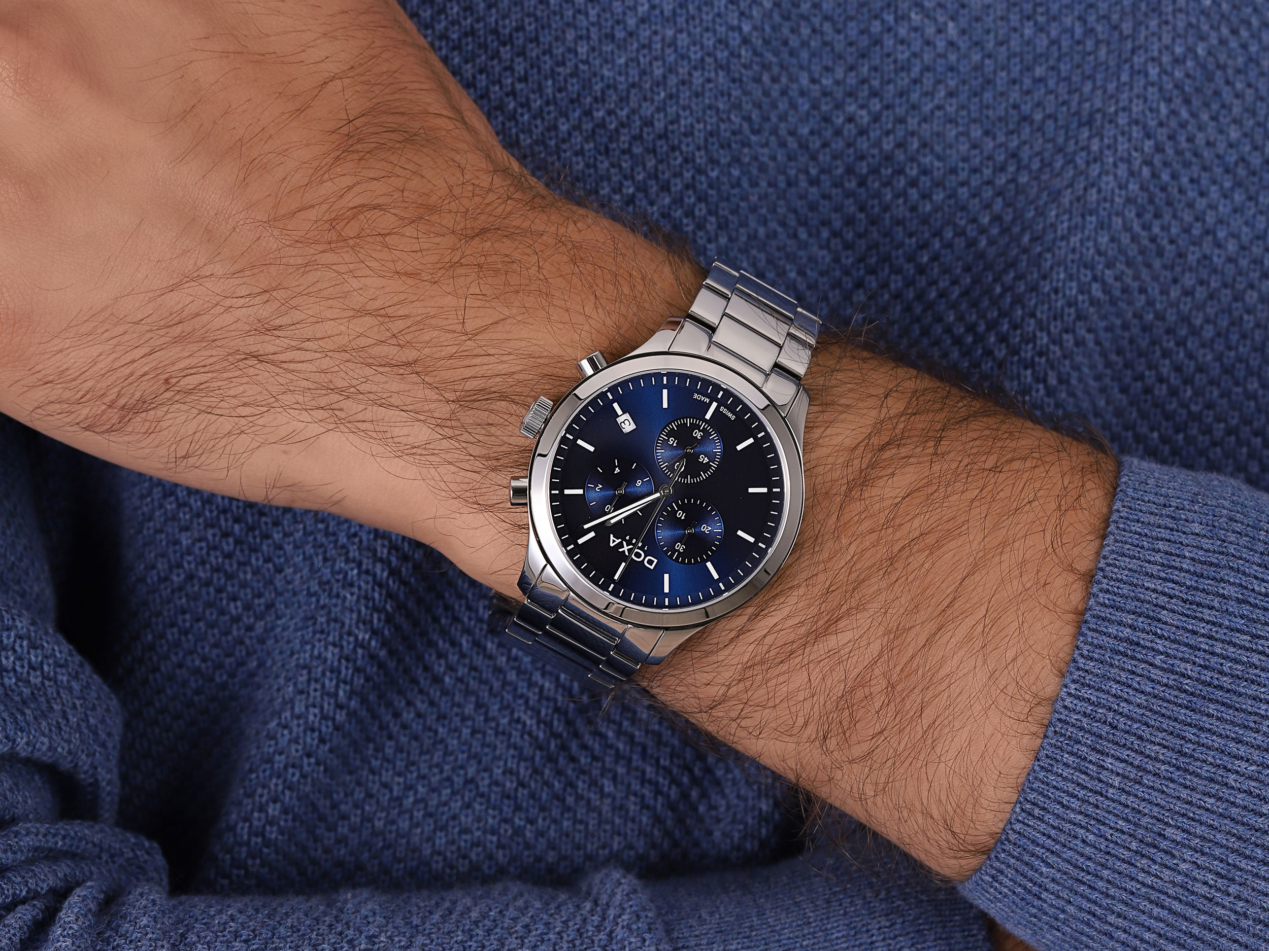 zegarek Doxa 165.10.201.10 męski z chronograf D-Chrono - miniatura 4