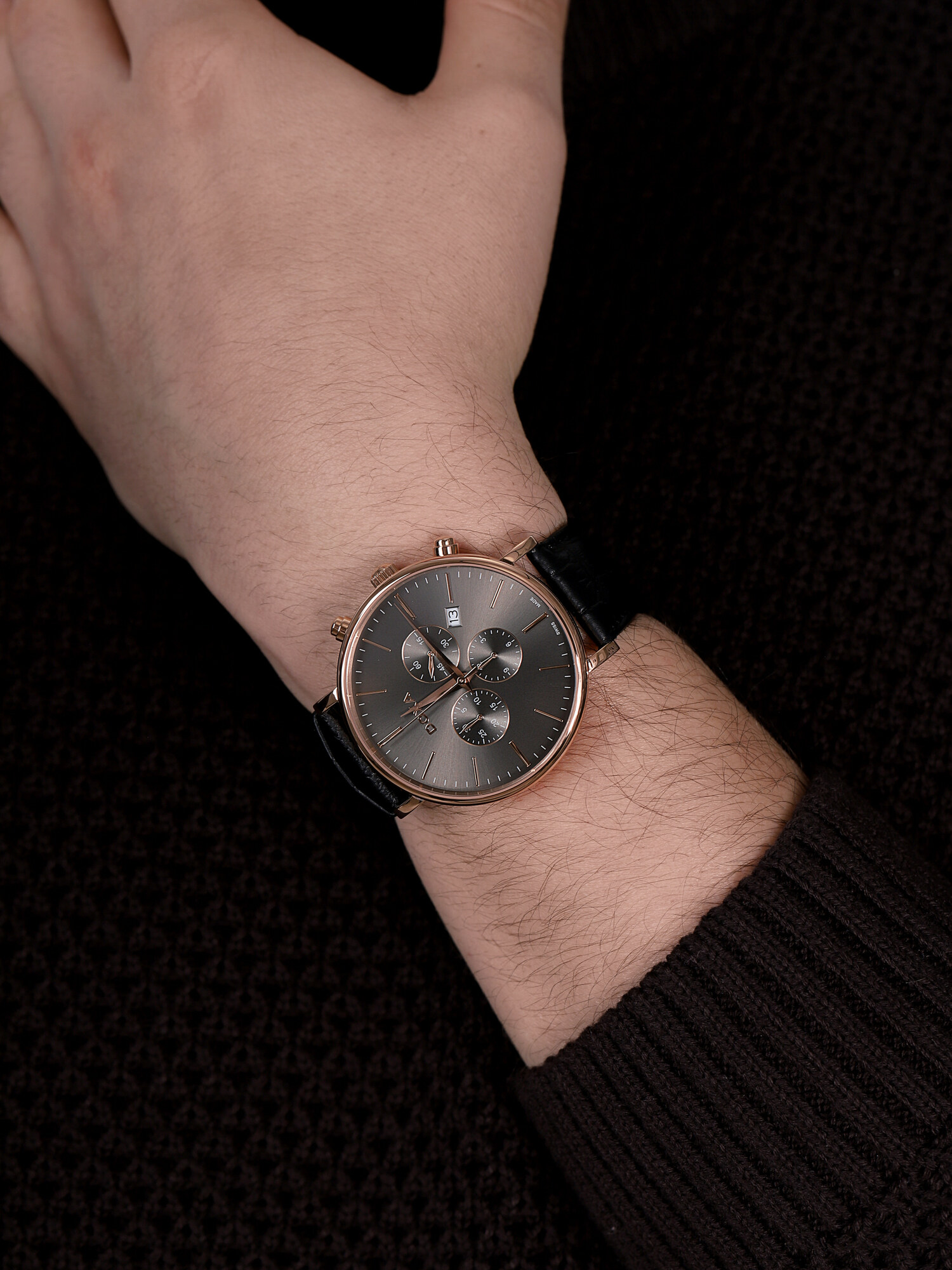 zegarek Doxa 172.90.121.01 męski z chronograf D-Light - miniatura 3
