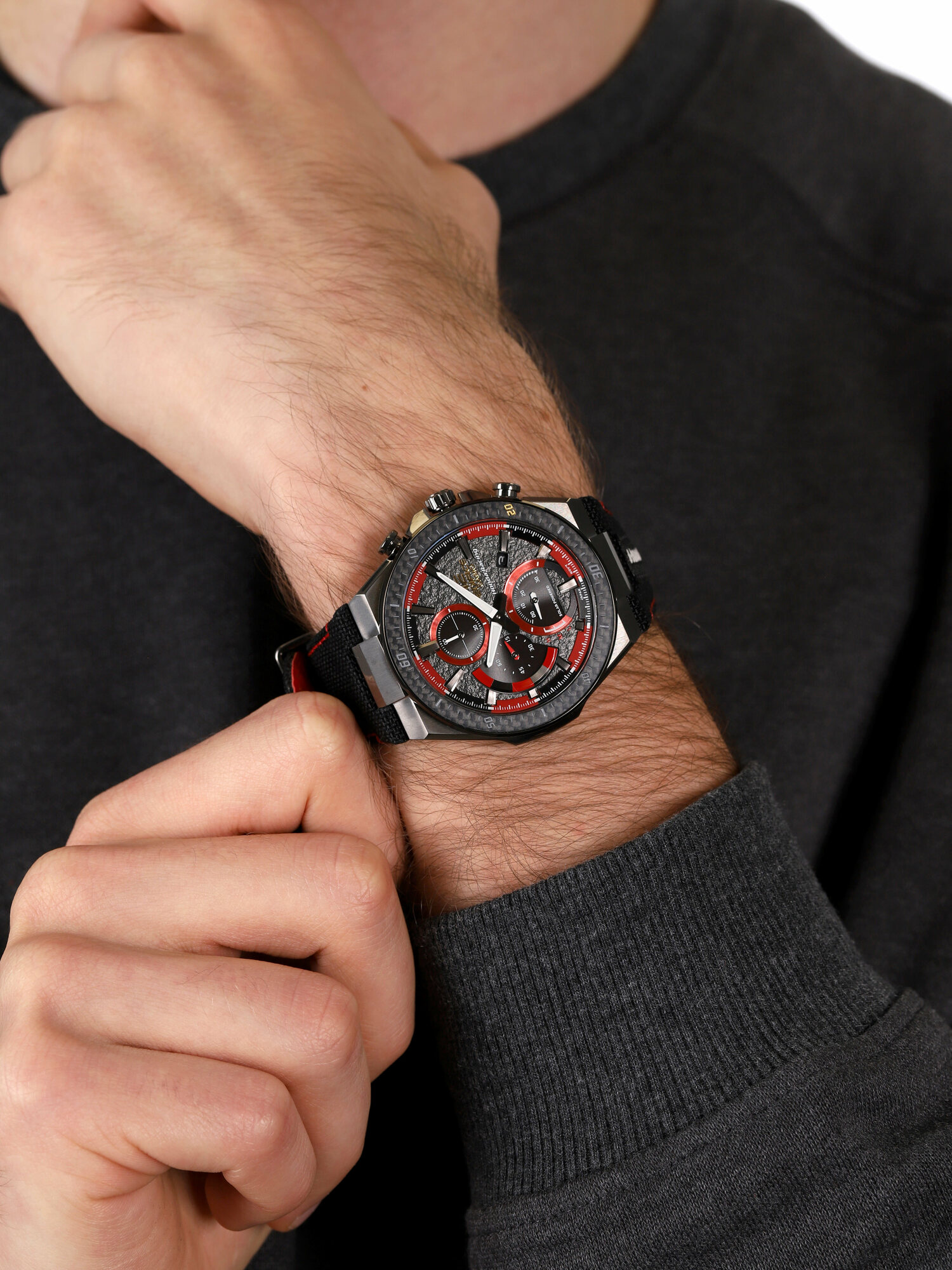 zegarek Edifice EFS-560HR-1AER solar męski EDIFICE Premium Honda Racing Limited Edition - miniatura 3