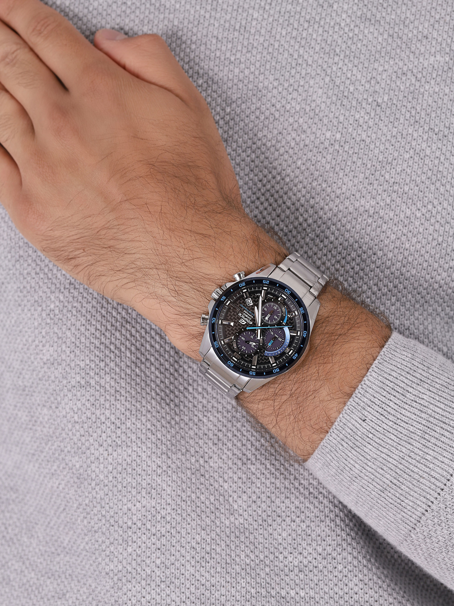 zegarek EDIFICE EFS-S540DB-1BUEF srebrny EDIFICE Premium