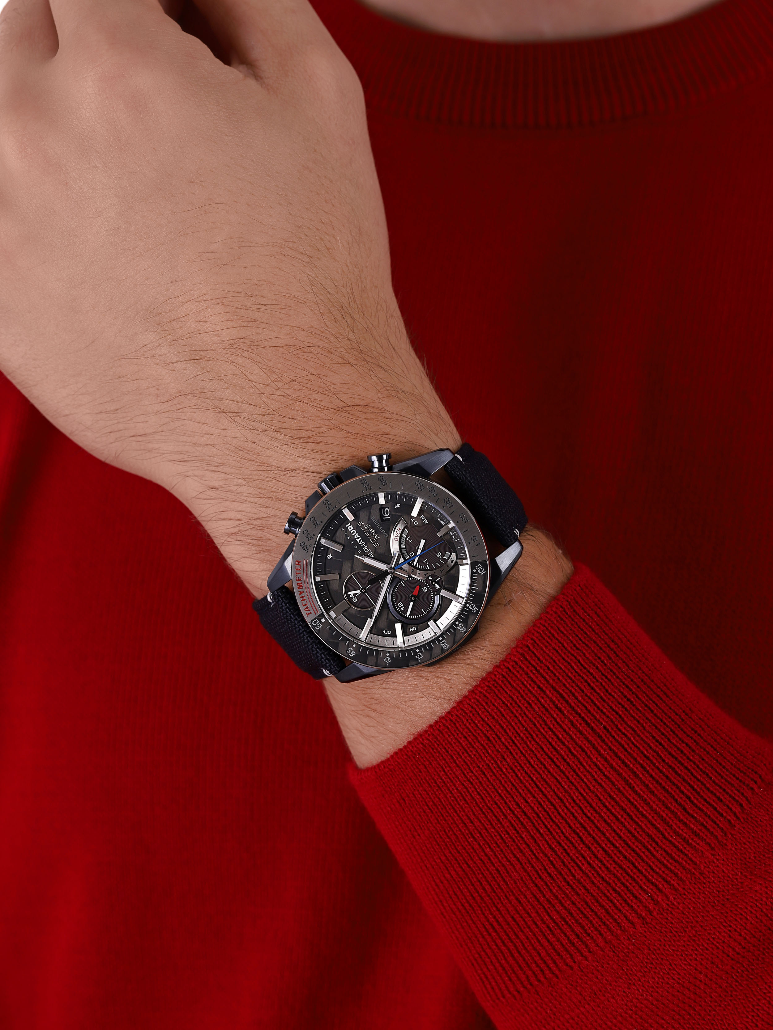 zegarek EDIFICE EQB-1000AT-1AER srebrny EDIFICE Premium