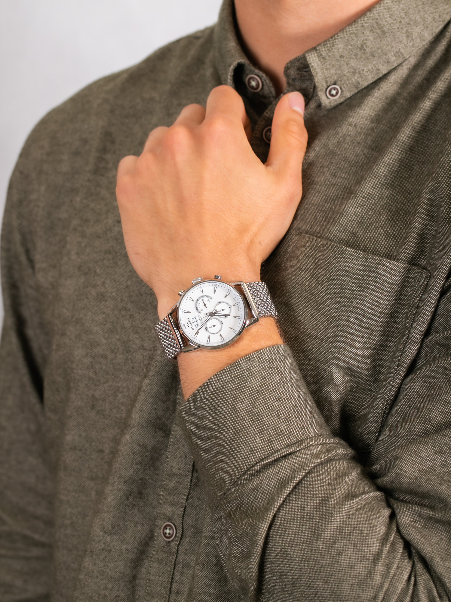zegarek Bisset BSDE88SISX05AX męski z chronograf Klasyczne - miniatura 3