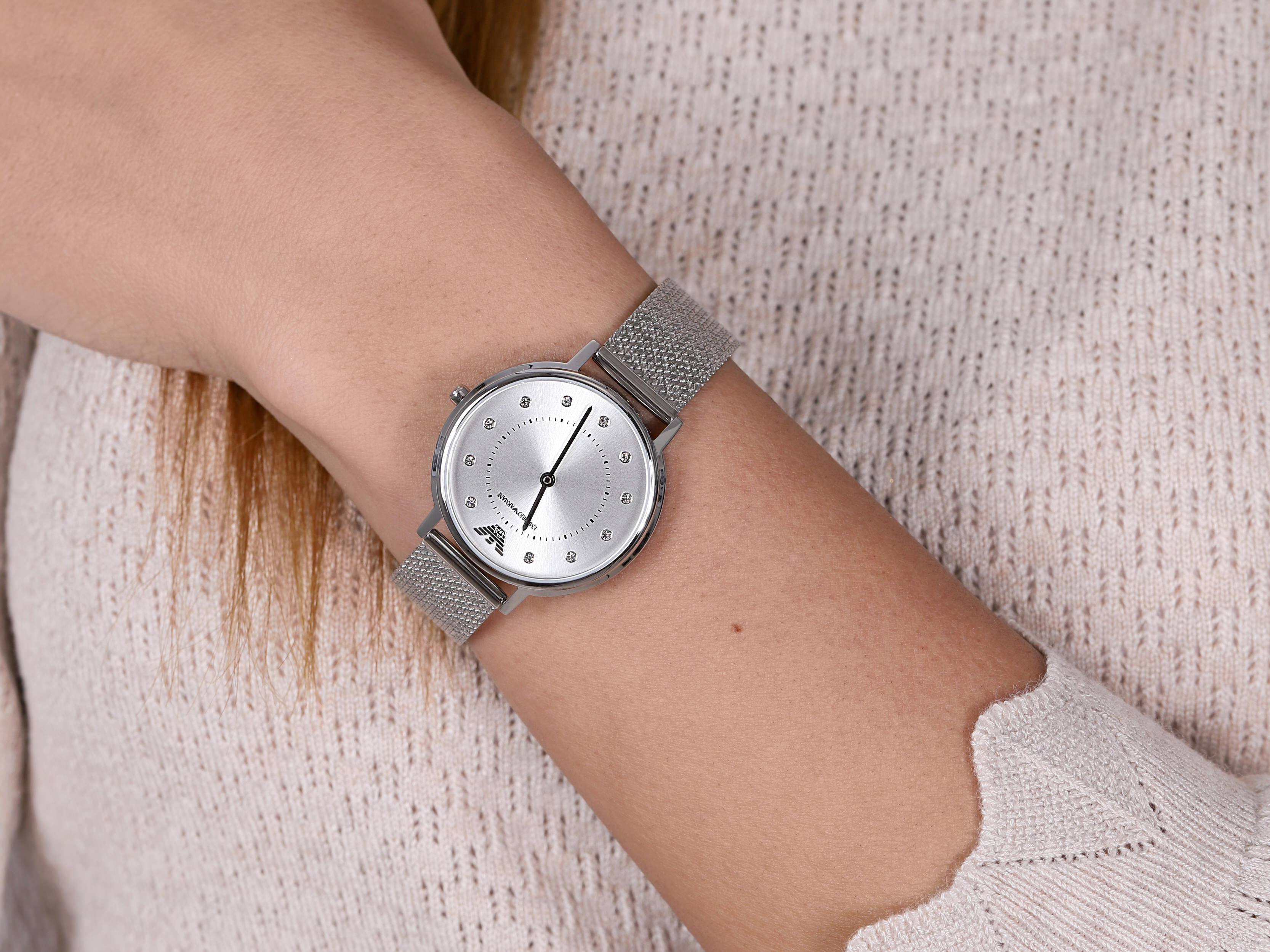 zegarek Emporio Armani AR11128 srebrny Ladies - miniatura 4