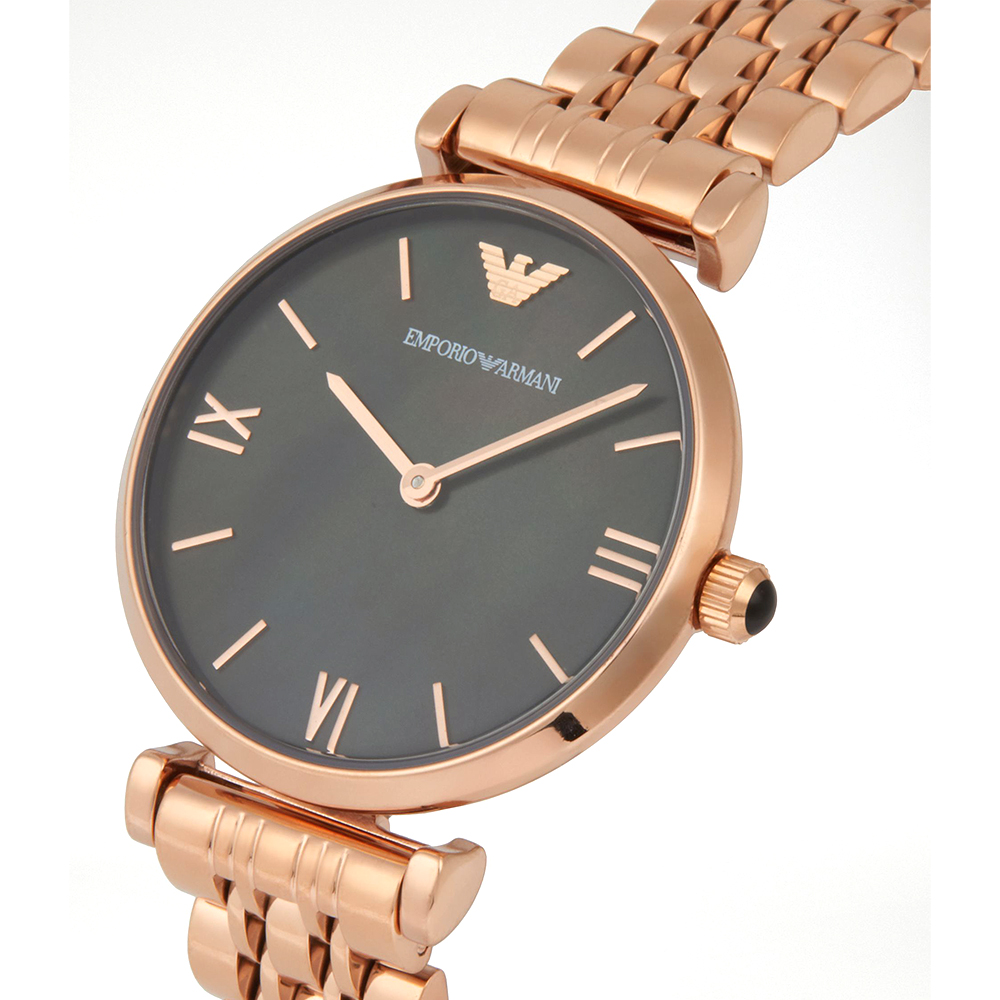 Emporio Armani AR11145 zegarek różowe złoto klasyczny Ladies bransoleta - miniatura 5