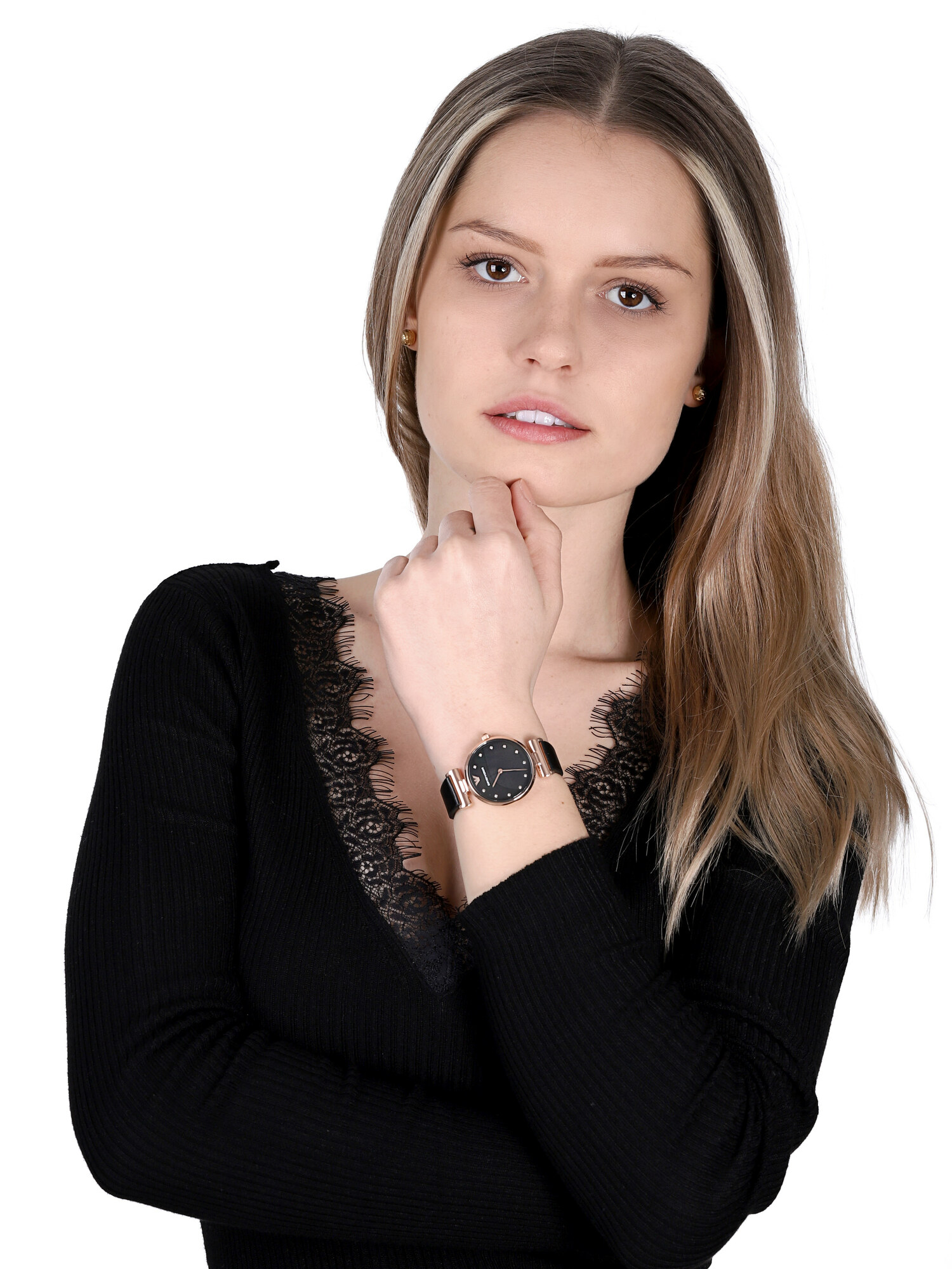 zegarek Emporio Armani AR11296 różowe złoto Ladies - miniatura 2
