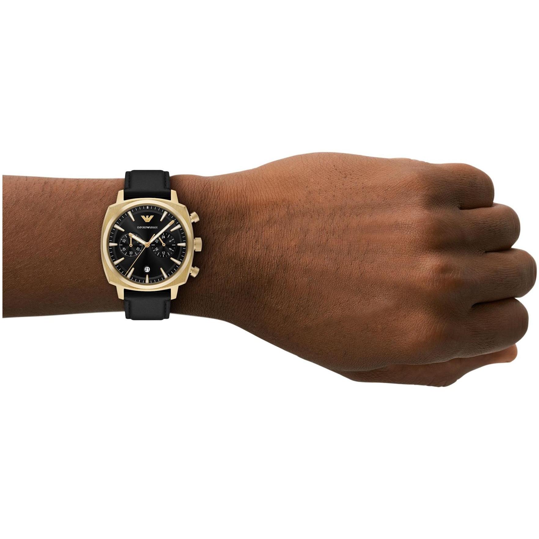 zegarek Emporio Armani AR11690 kwarcowy męski Classics Stainless Steel Quartz Chronograph watch with Cushion Case
