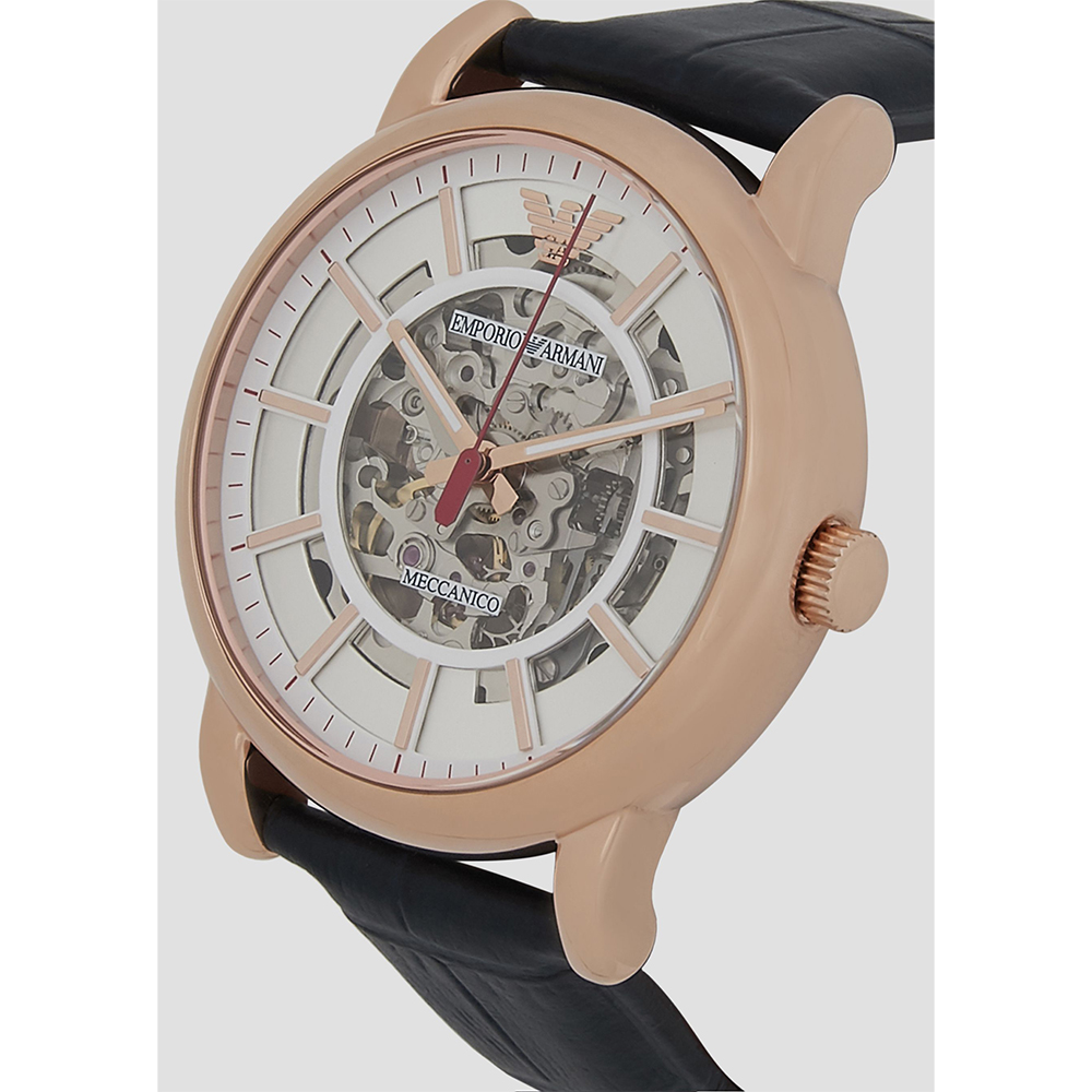 Emporio Armani AR60009 zegarek różowe złoto klasyczny Classics pasek - miniatura 5