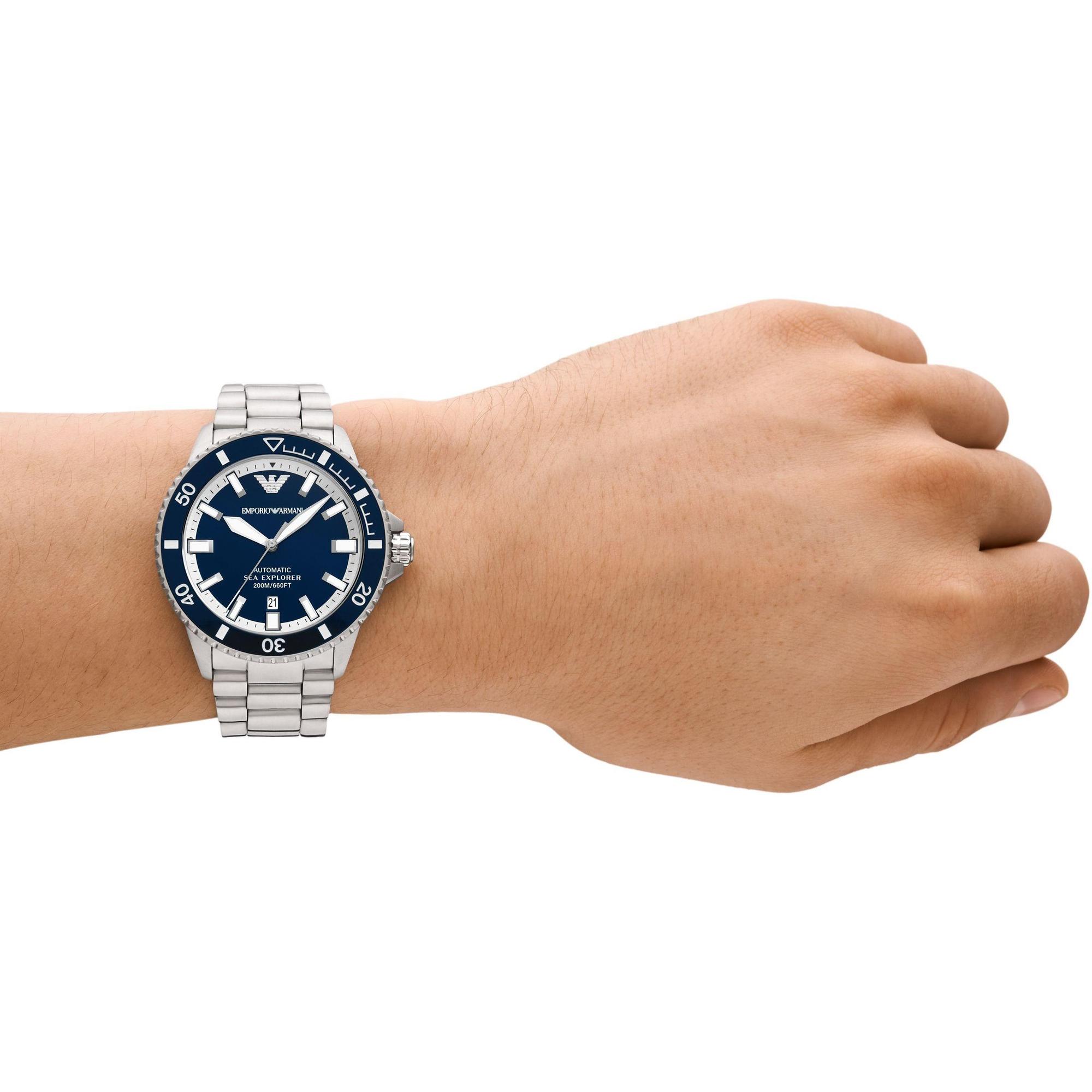 zegarek Emporio Armani AR60079 srebrny Diver - miniatura 6