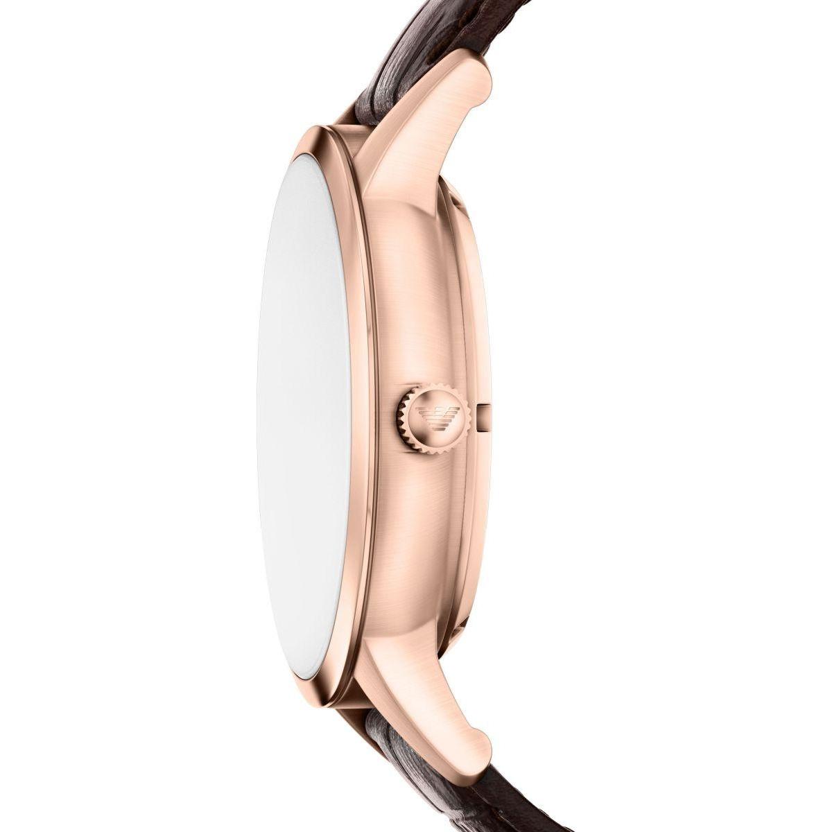 zegarek Emporio Armani AR60098 różowe złoto Automatic - miniatura 5