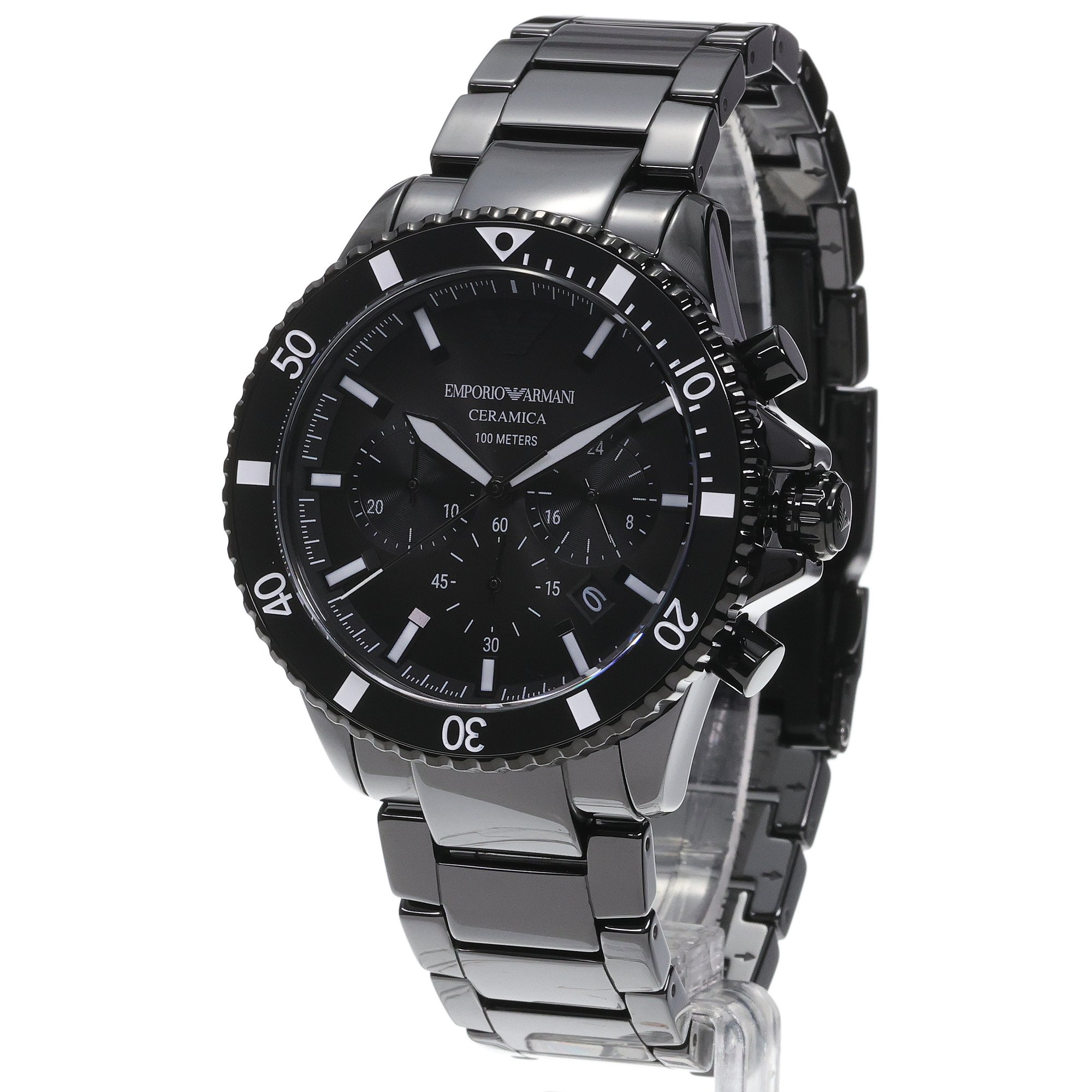 zegarek Emporio Armani AR70010 czarny Ceramic - miniatura 2