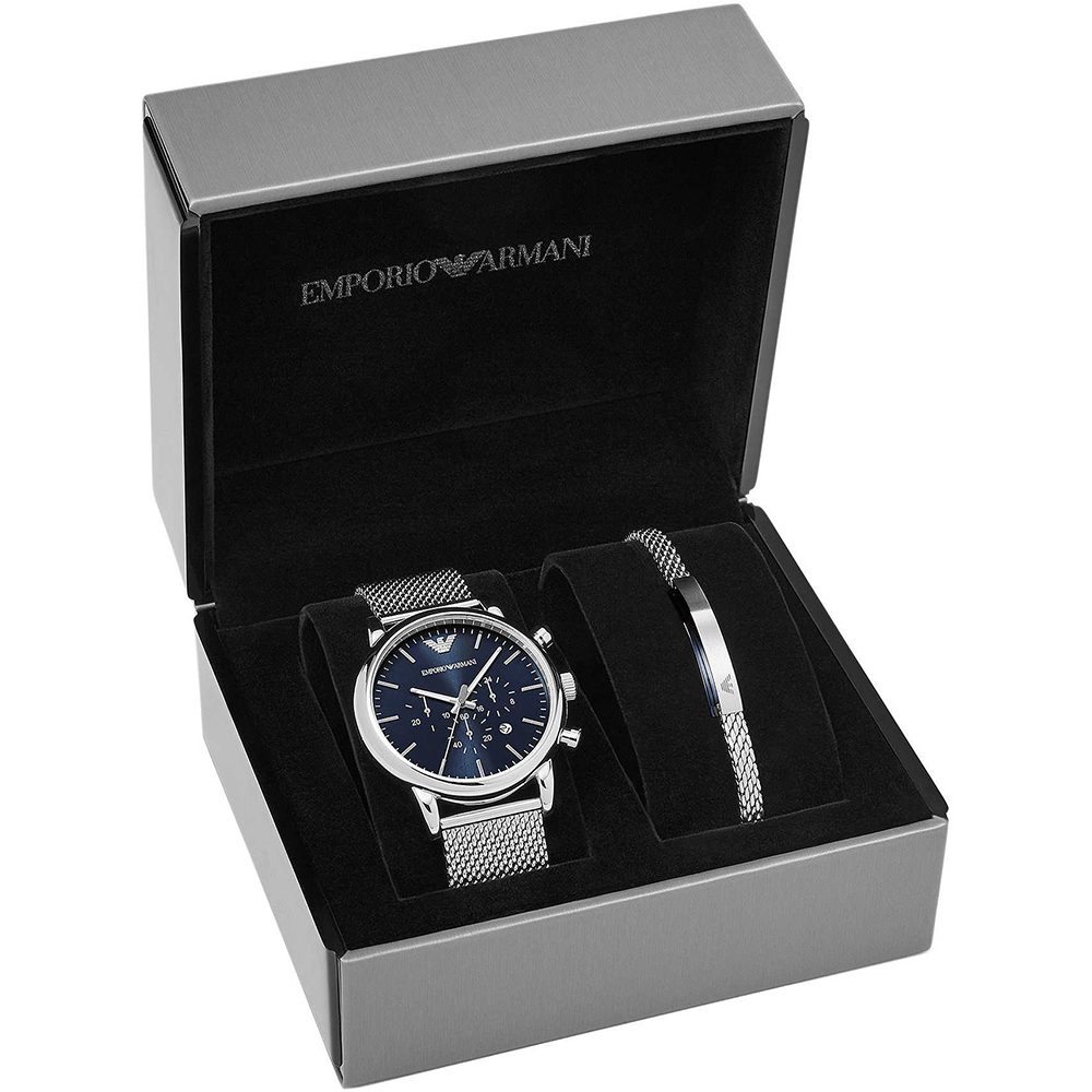 Emporio Armani AR80038 LUIGI CHRONO GIFT SET zegarek sportowy Sports and Fashion - miniatura 4