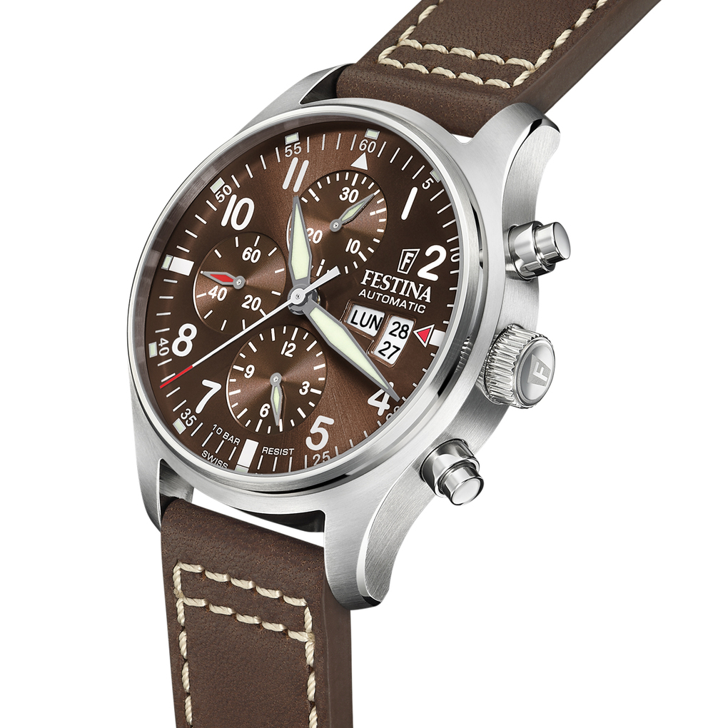 zegarek F20150-3 srebrny Automatic - miniatura 3