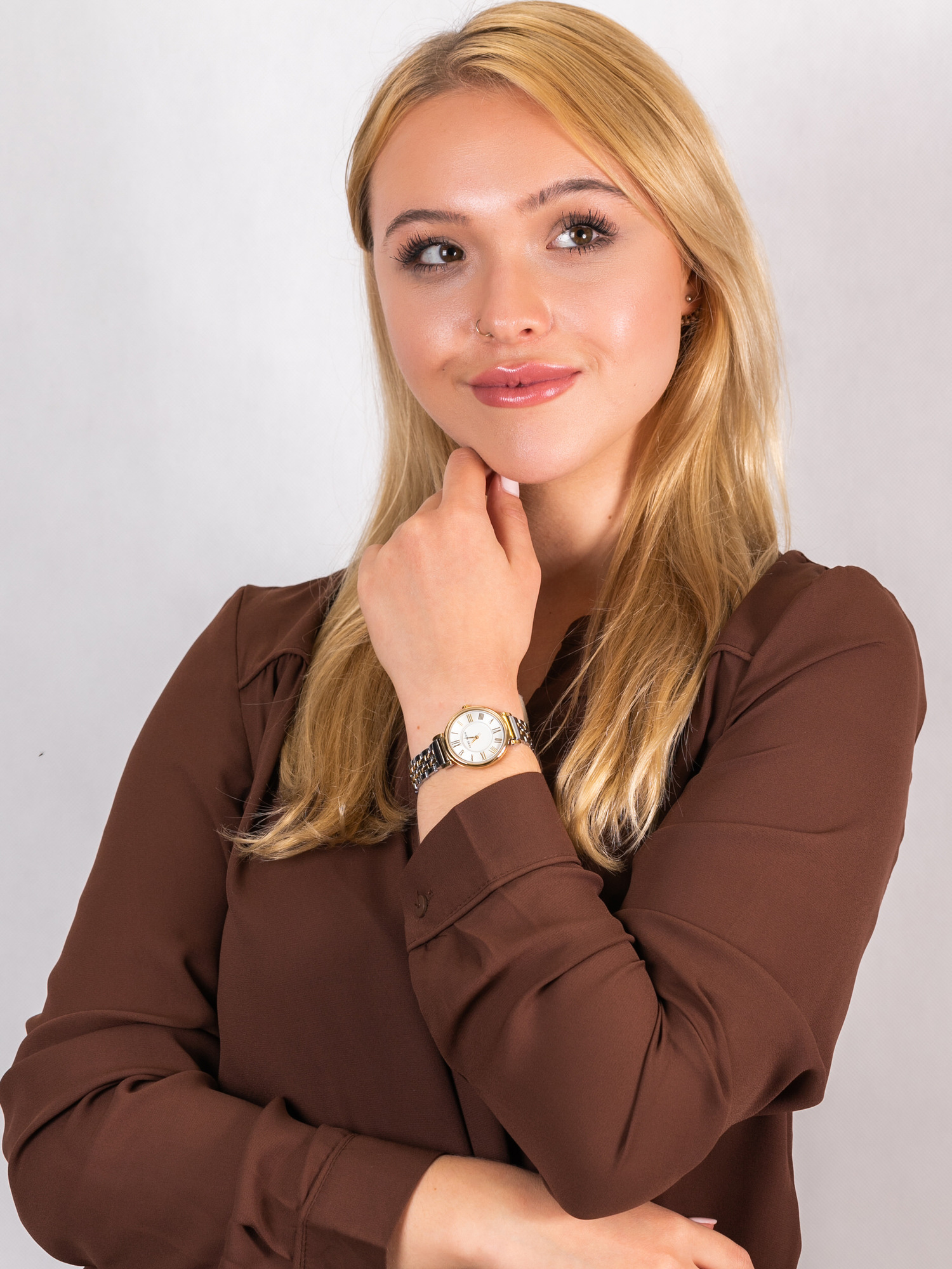 Anne Klein AK-2159SVTT zegarek damski Bransoleta