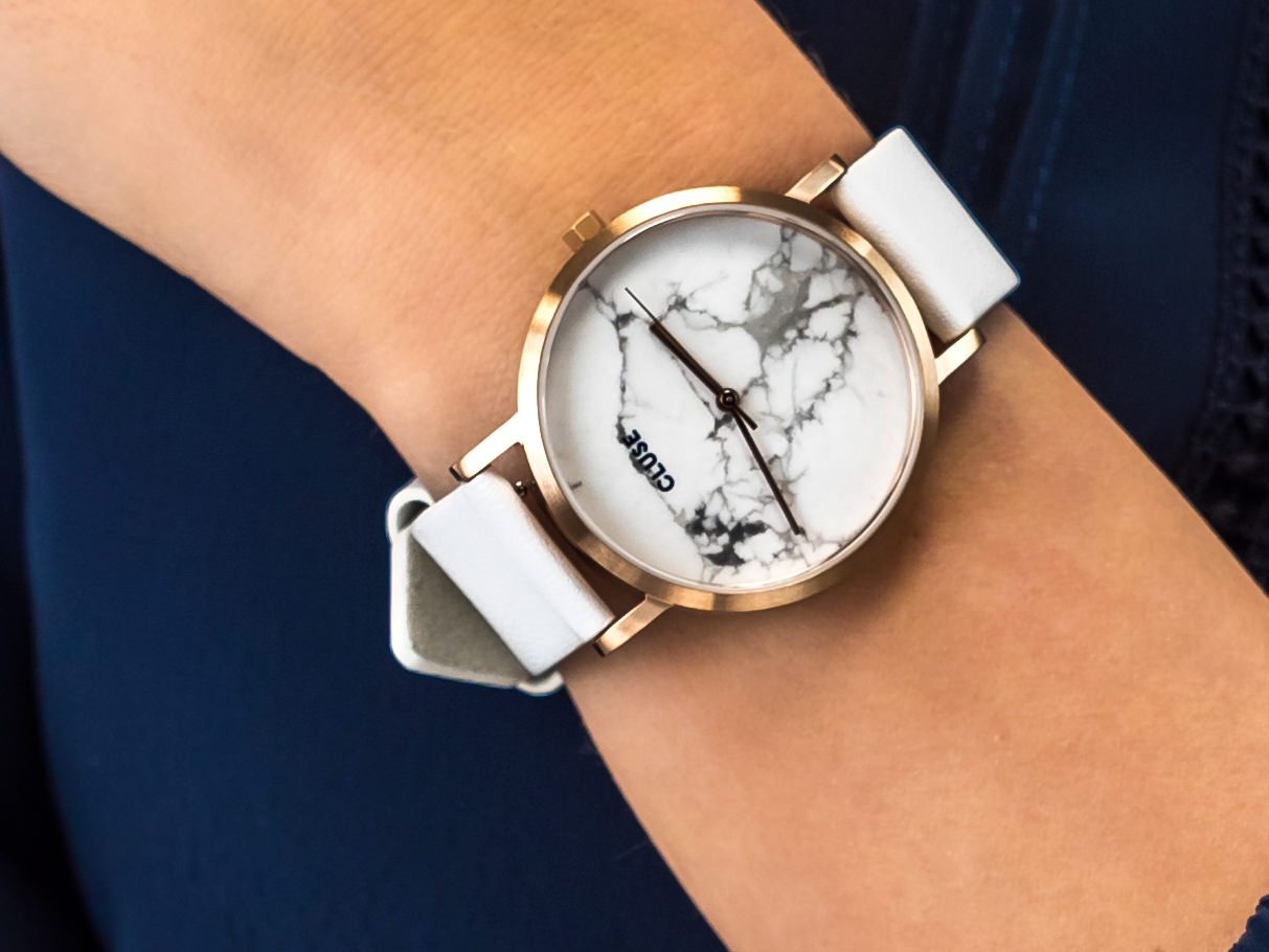 Cluse CL40010 Rose Gold White Marble/White zegarek fashion/modowy La Roche - miniatura 4