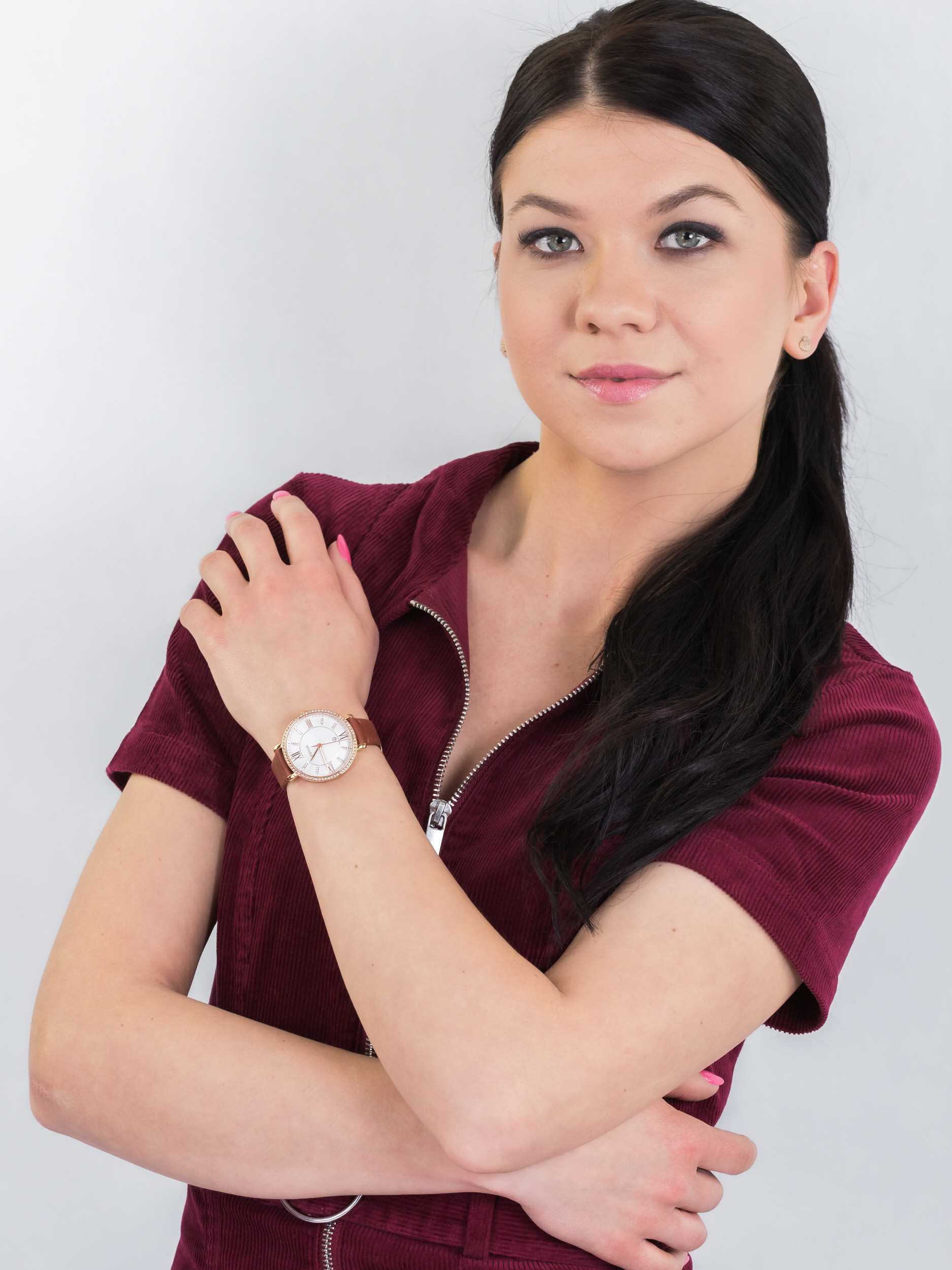 Fossil ES4413 zegarek różowe złoto fashion/modowy Jacqueline pasek - miniatura 2