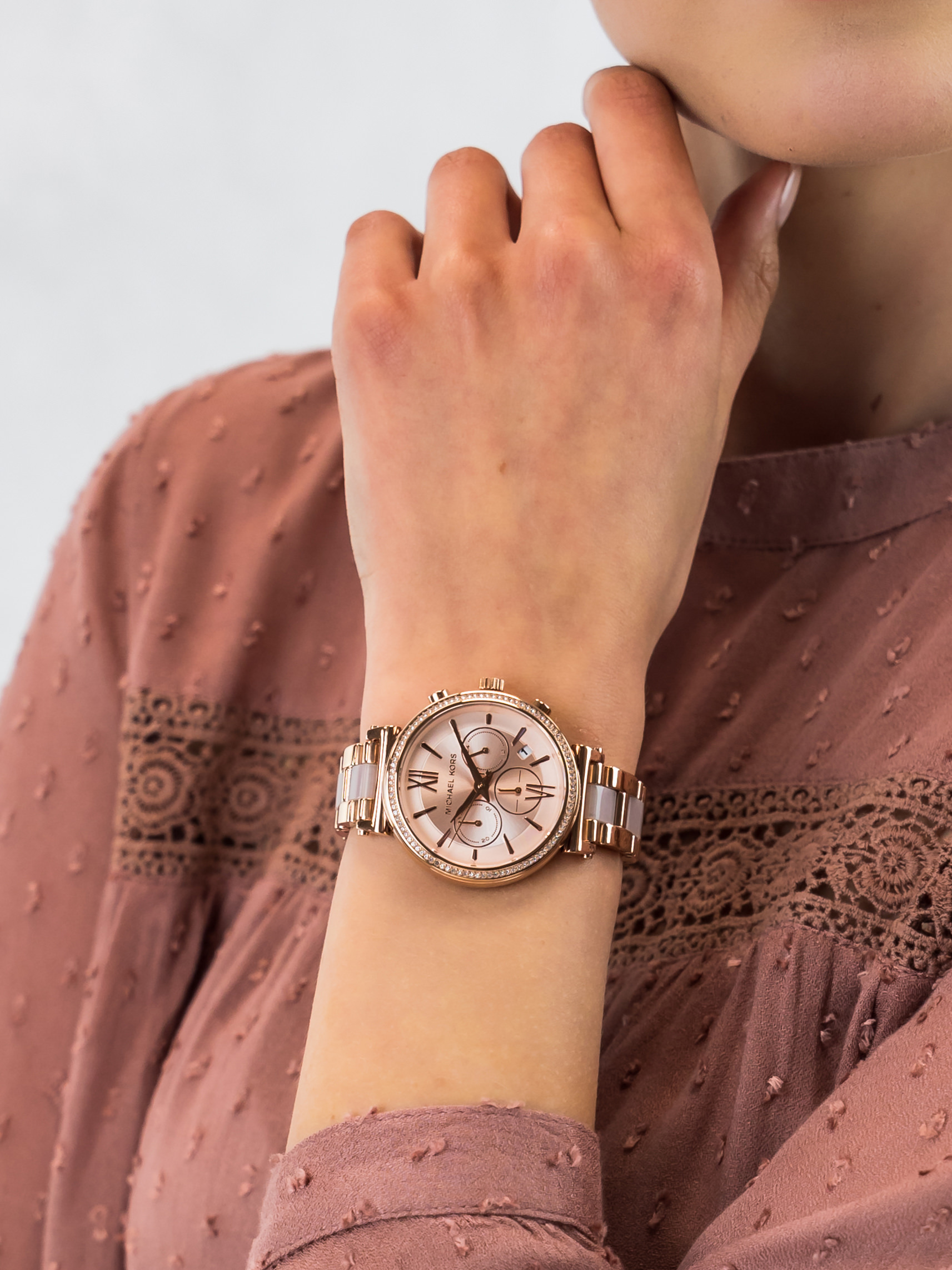 zegarek Michael Kors MK6560 MINI BRADSHAW damski z chronograf Mini Bradshaw - miniatura 3