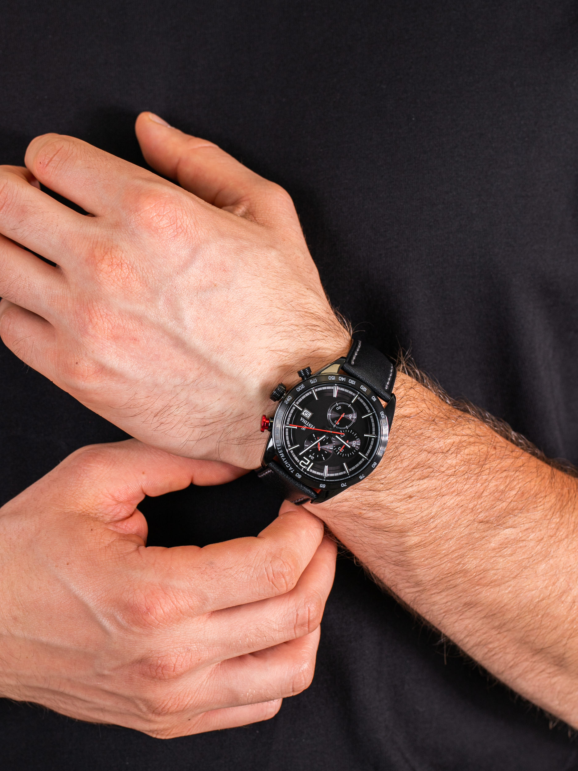 zegarek Festina F20344-3 Chronograph męski z tachometr Chronograf - miniatura 3