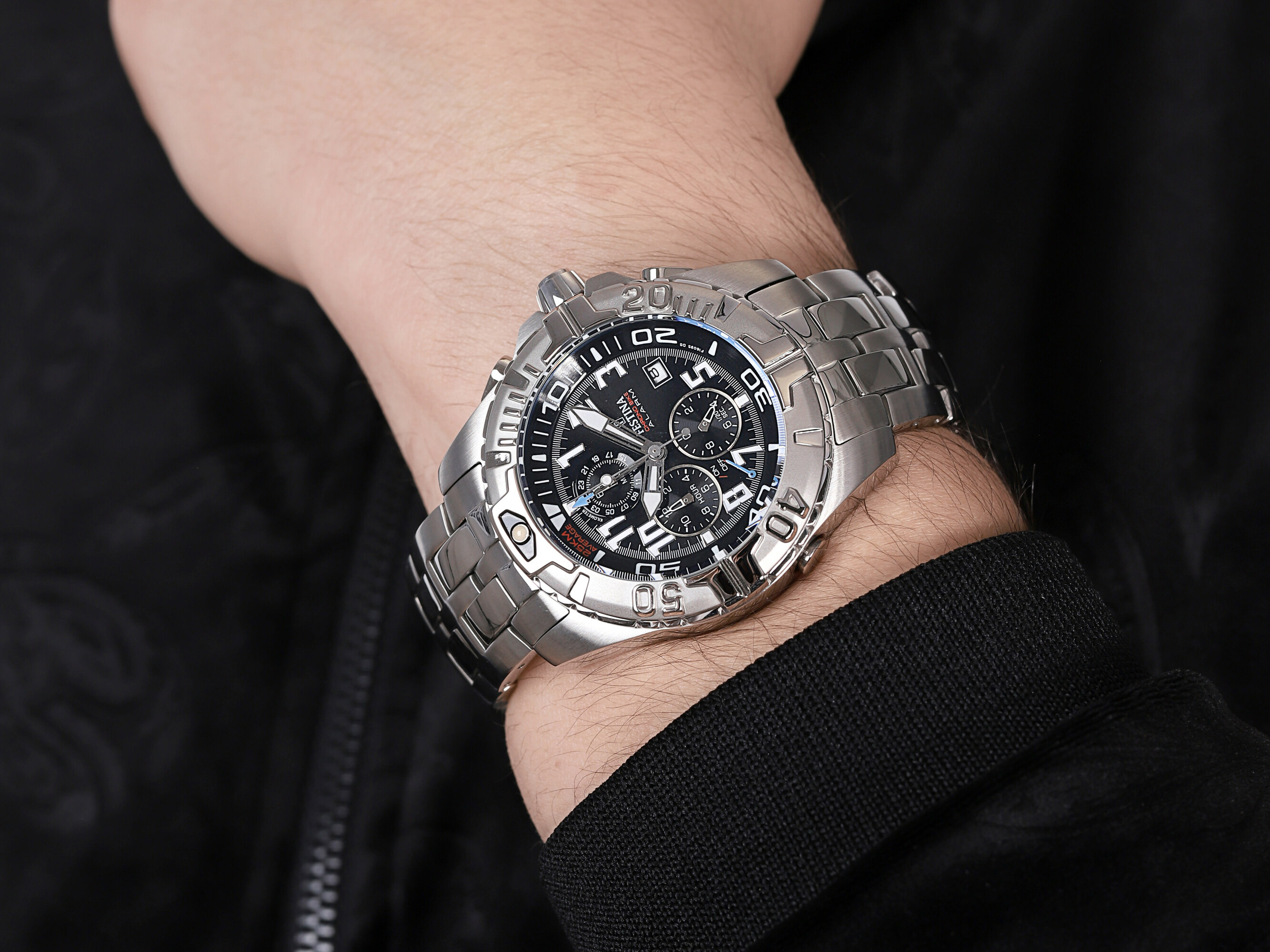 zegarek Festina F16095-5 Chrono Bike męski z chronograf Chronograf - miniatura 4