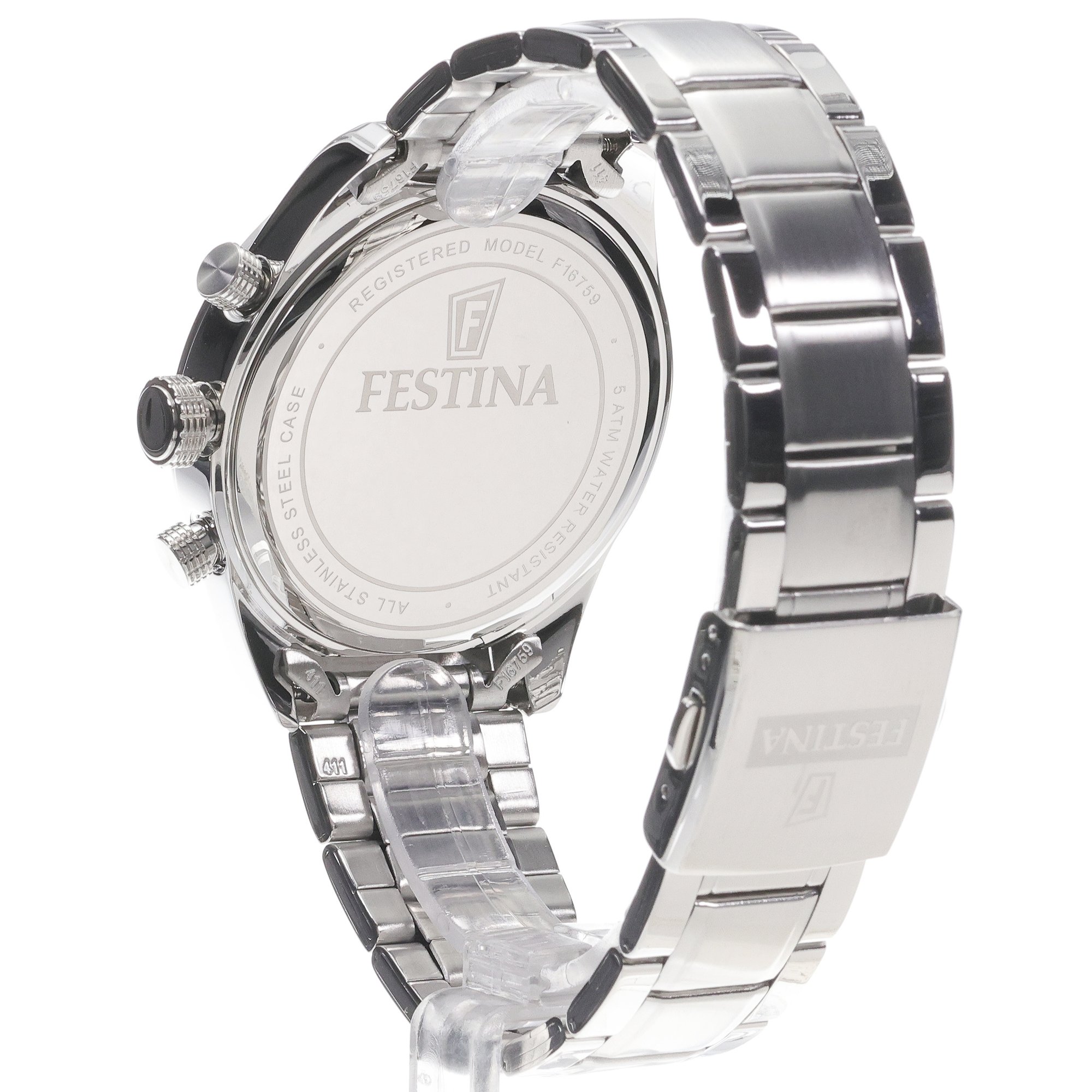 zegarek Festina F16759-3 srebrny Chronograf