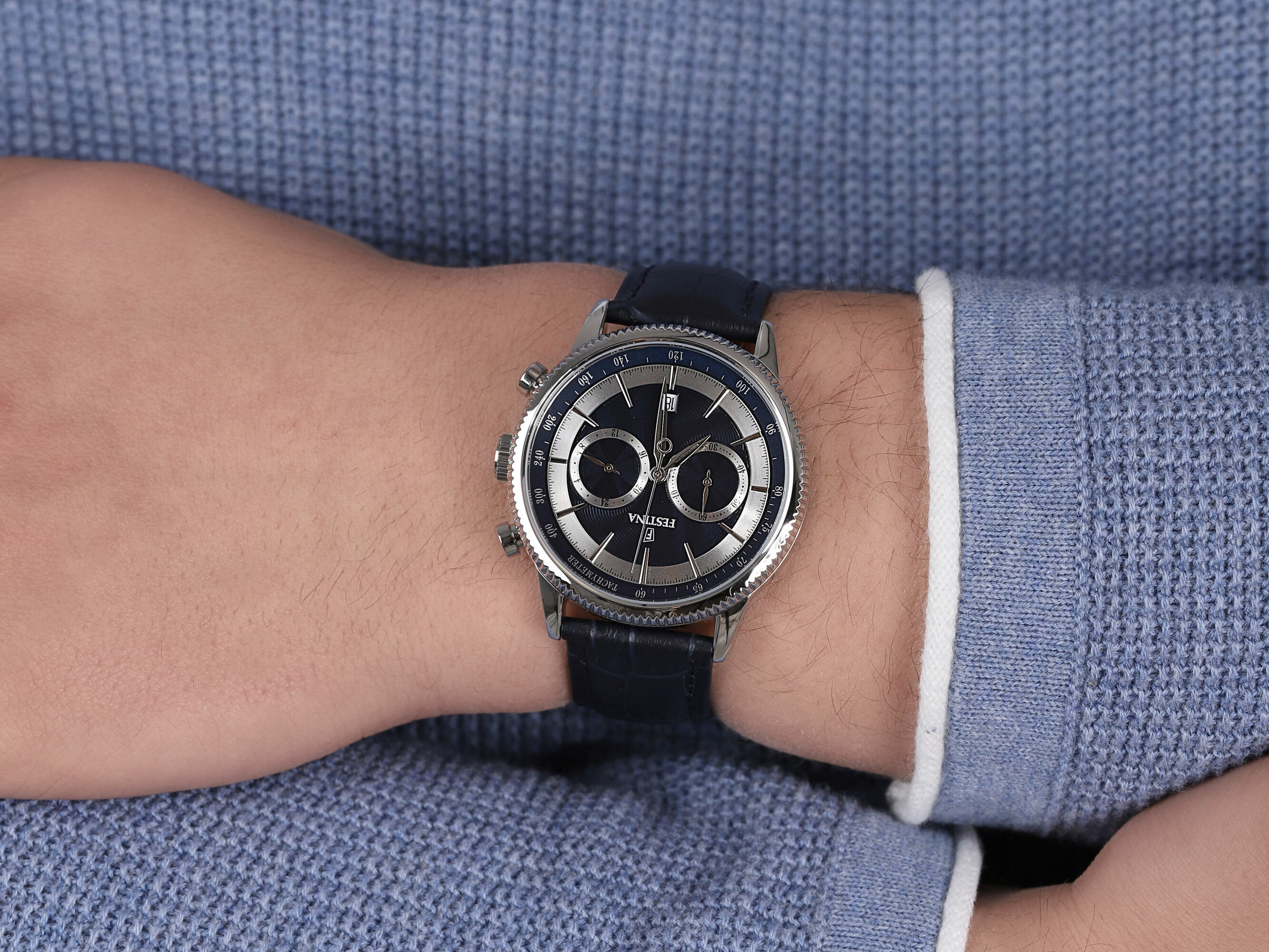 zegarek Festina F16893-6 kwarcowy męski Trend Retro Chronograph - miniatura 4