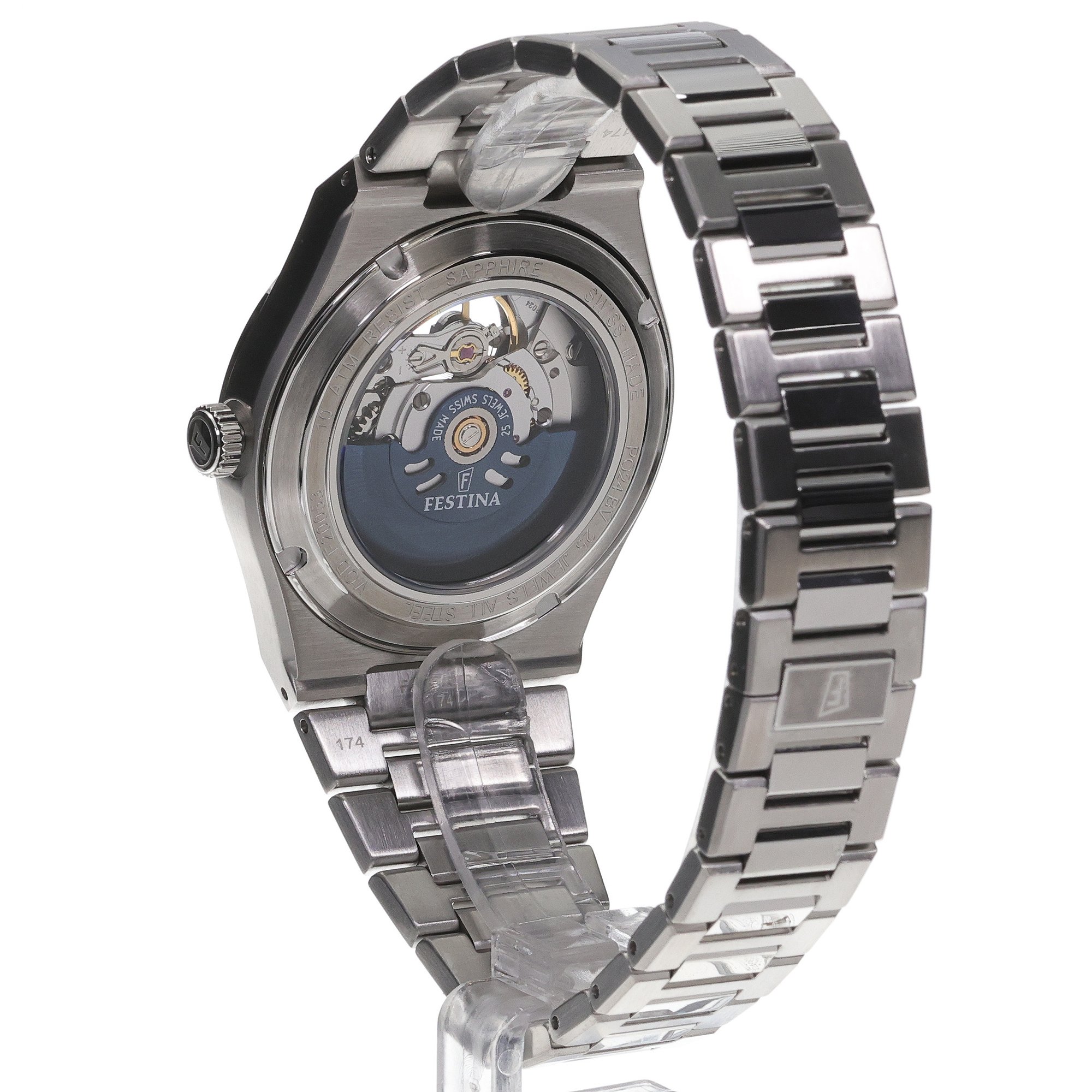 zegarek Festina F20053-1 automatyczny męski Swiss Made Rive Swiss Made Automatic - miniatura 4