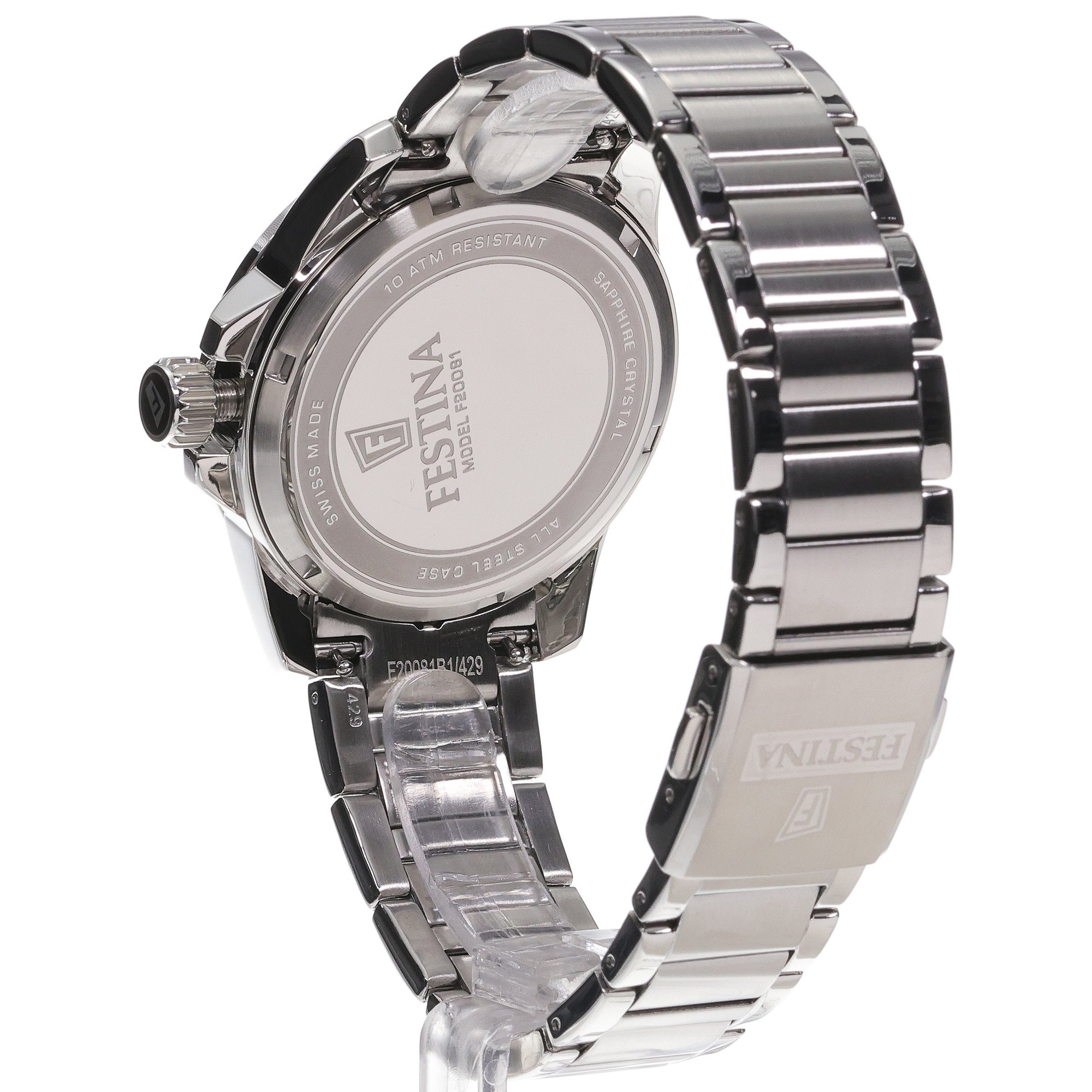 zegarek Festina F20081-4 srebrny Swiss Made