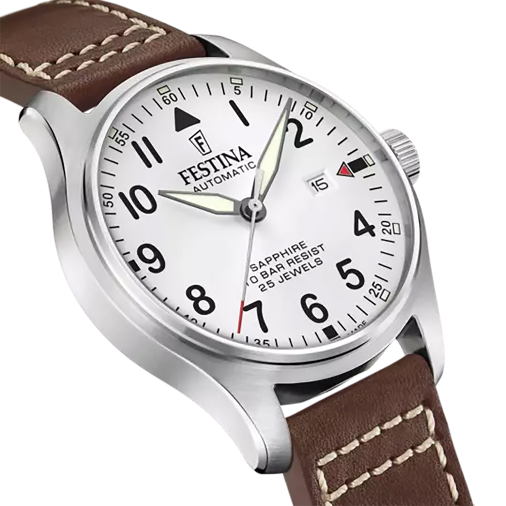 zegarek Festina F20151-1 srebrny Automatic - miniatura 4