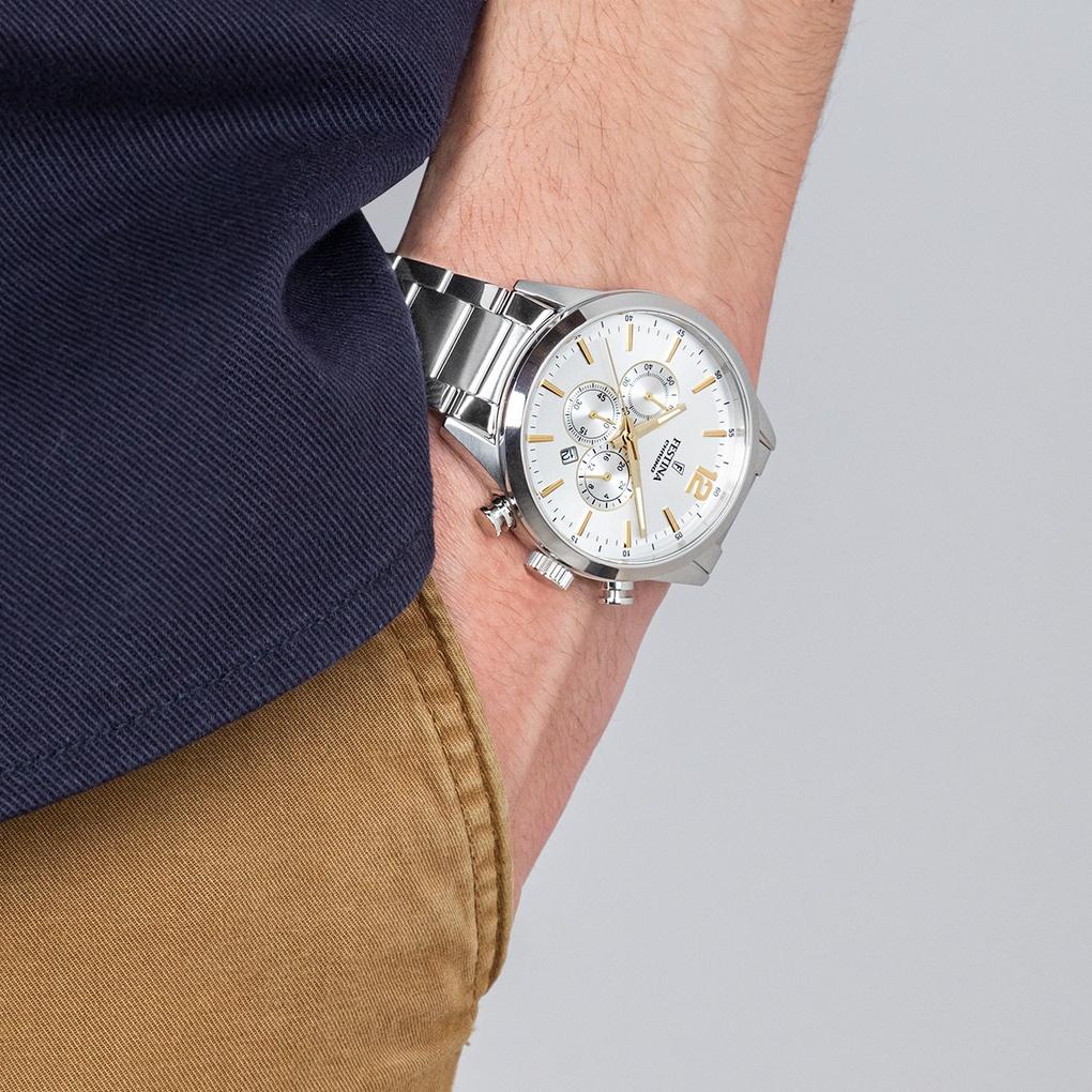 zegarek Festina F20343-1 Timeless Chronograph męski z chronograf Chronograf - miniatura 3