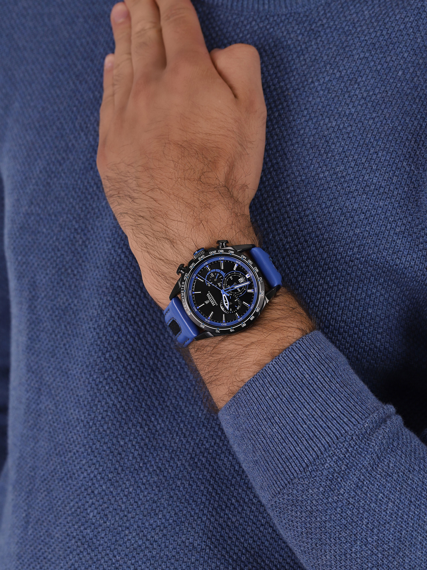 zegarek Festina F20351-2 The Originals Chronograph męski z tachometr Chronograf - miniatura 3