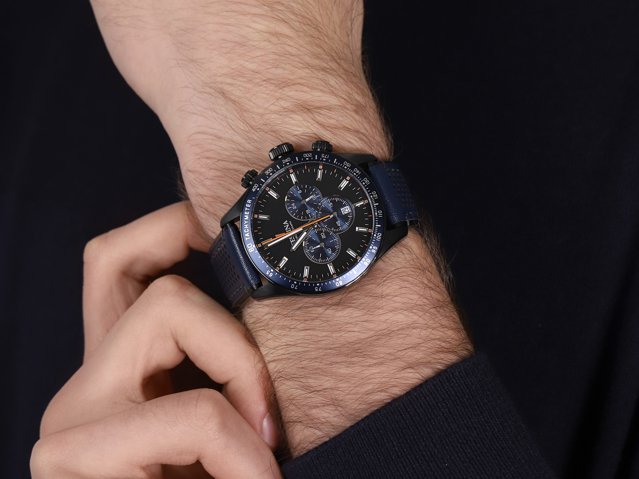 zegarek Festina F20359-2 The Originals Chronograph męski z tachometr Chronograf - miniatura 4
