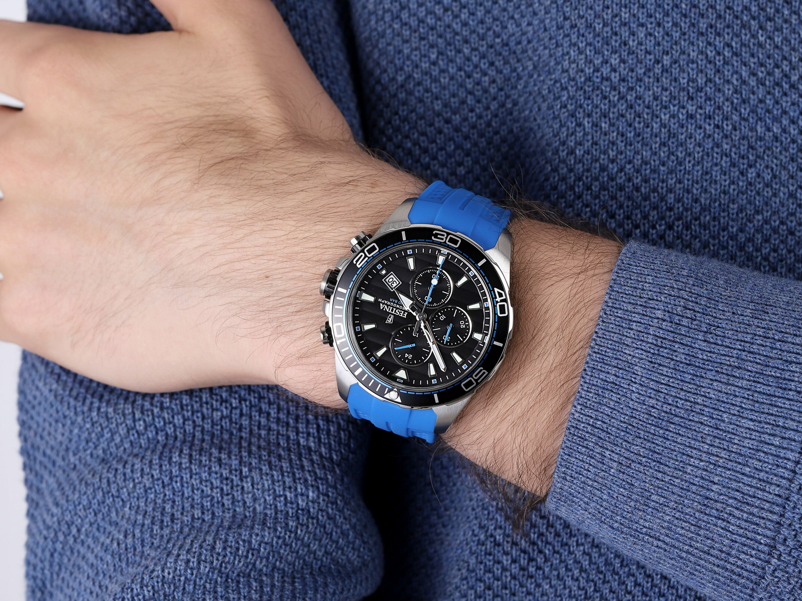 zegarek Festina F20370-5 The Originals Chronograph męski z chronograf Chronograf - miniatura 4