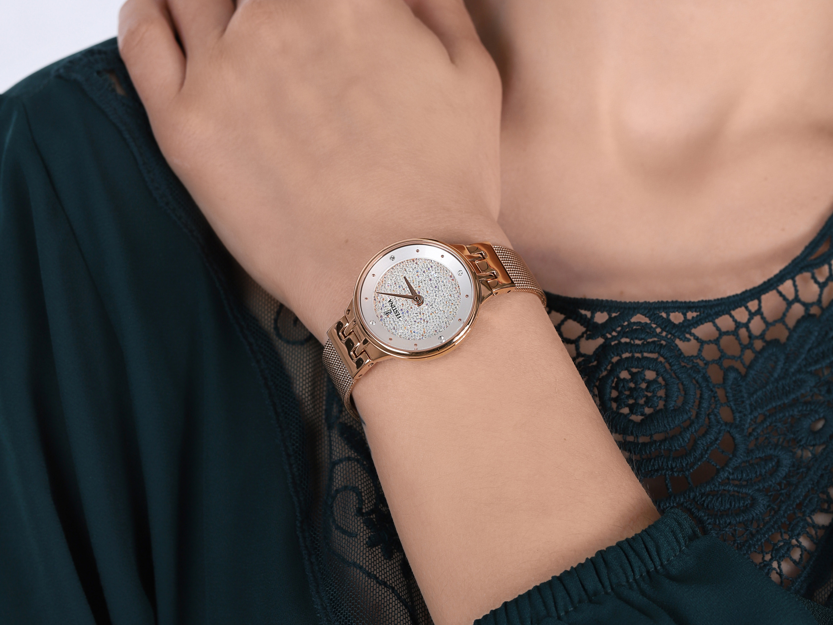 zegarek Festina F20387-1 kwarcowy damski Mademoiselle Swarovski - miniatura 4