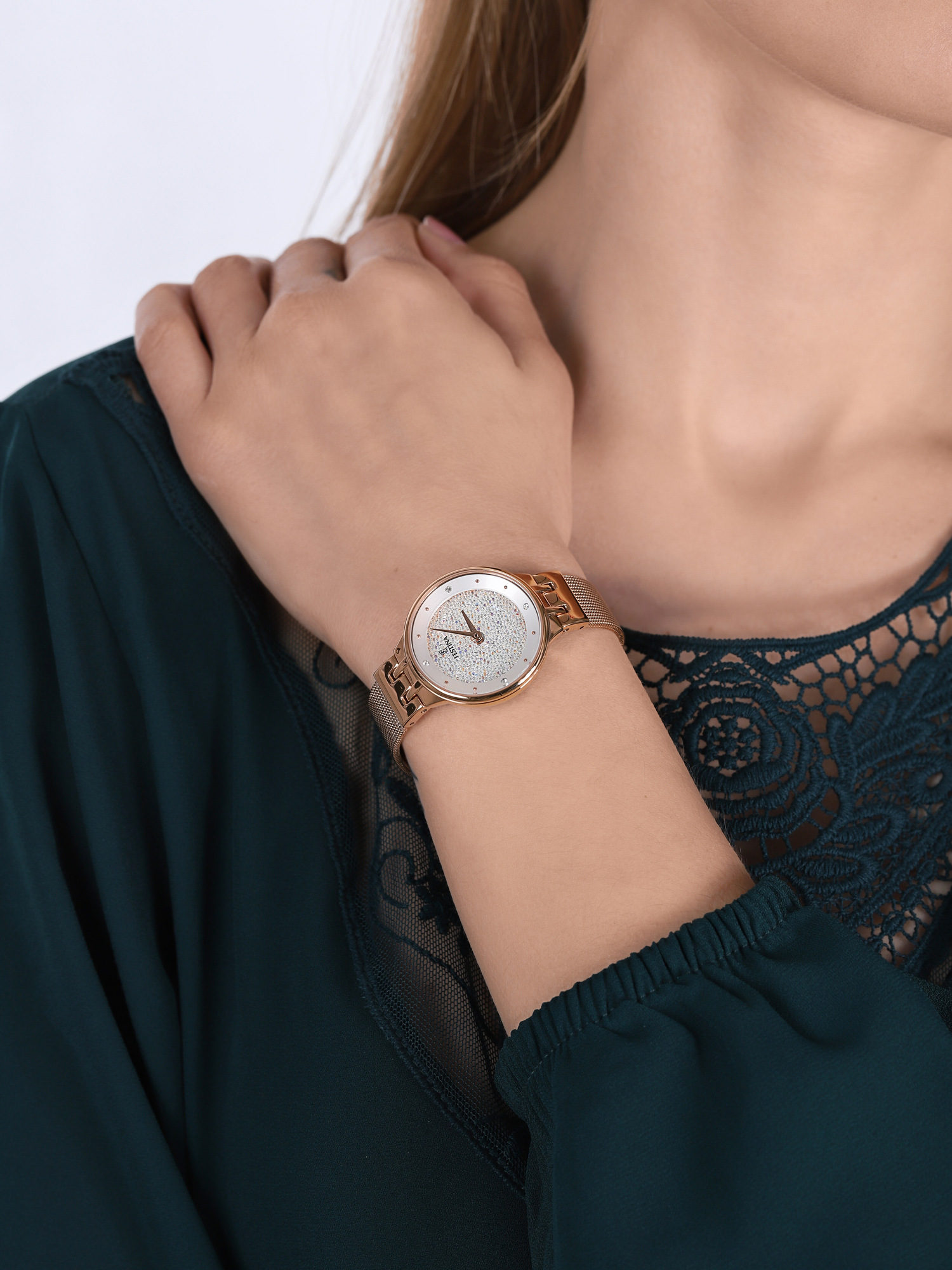 zegarek Festina F20387-1 różowe złoto Mademoiselle - miniatura 3