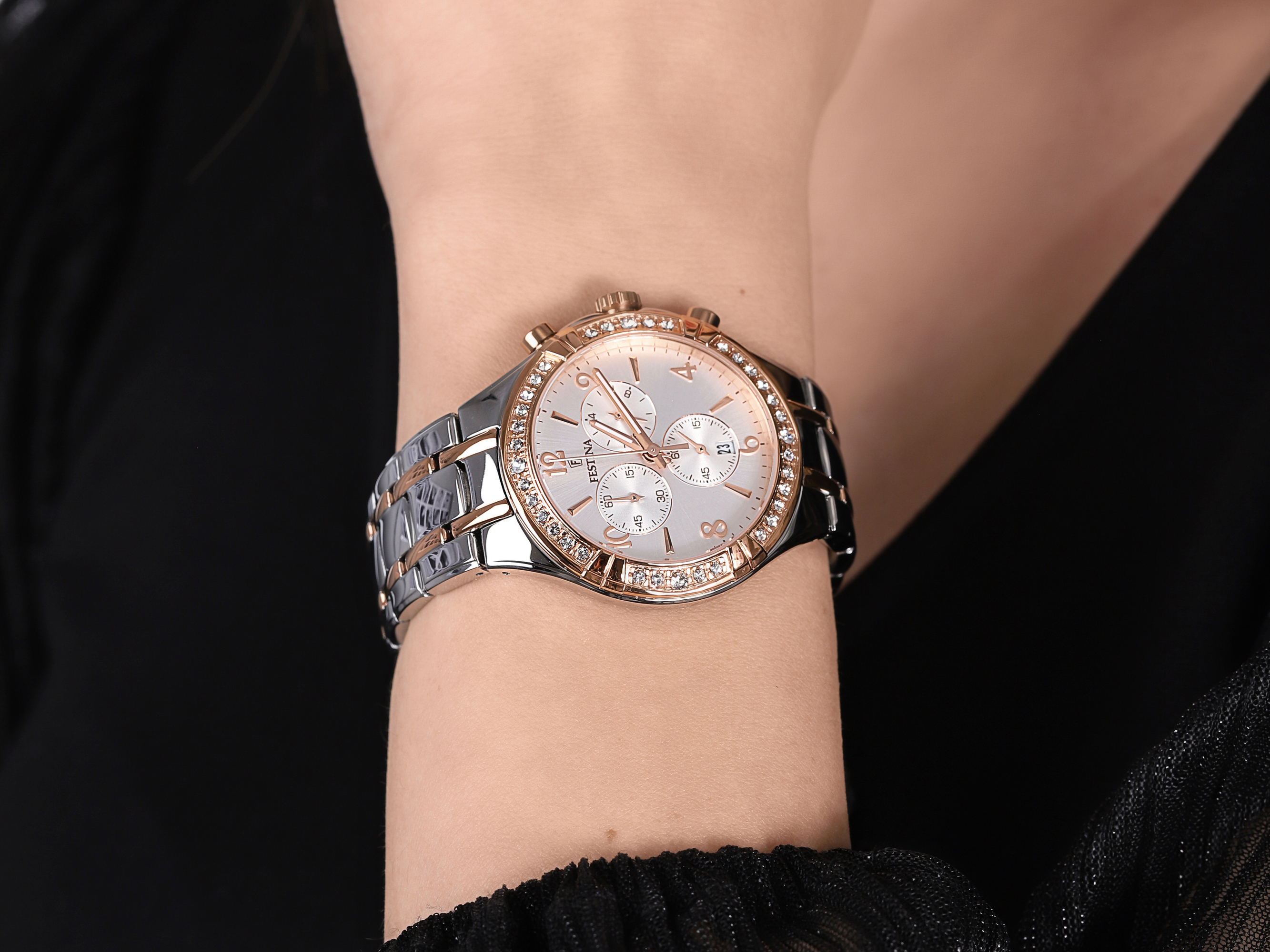 zegarek Festina F20394-1 Boyfriend Chronograph Boyfriend mineralne - miniatura 4