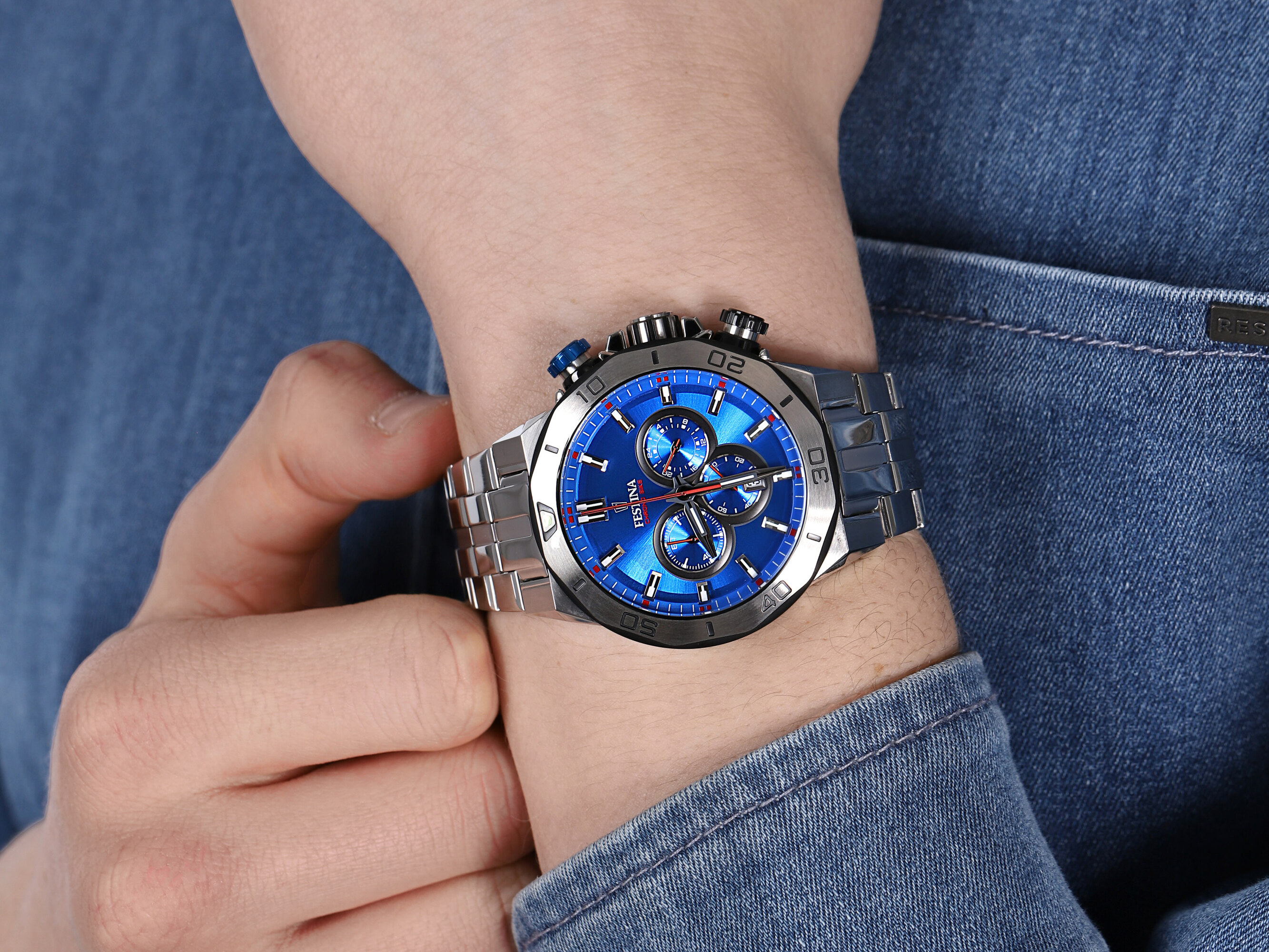 zegarek Festina F20448-2 Chrono Bike męski z chronograf Chrono Bike - miniatura 4