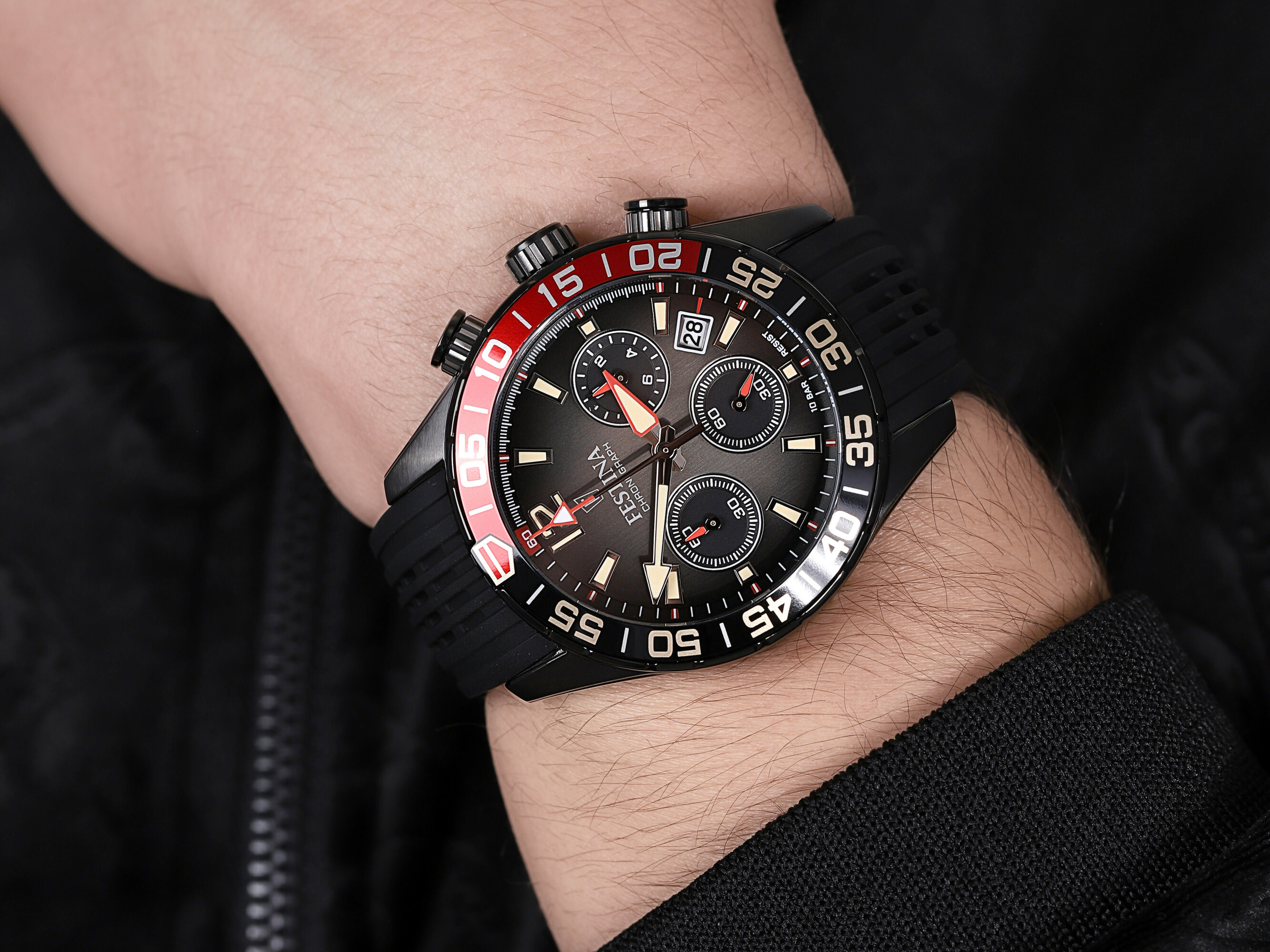 zegarek Festina F20518-3 Chrono Sport męski z chronograf Chronograf - miniatura 4
