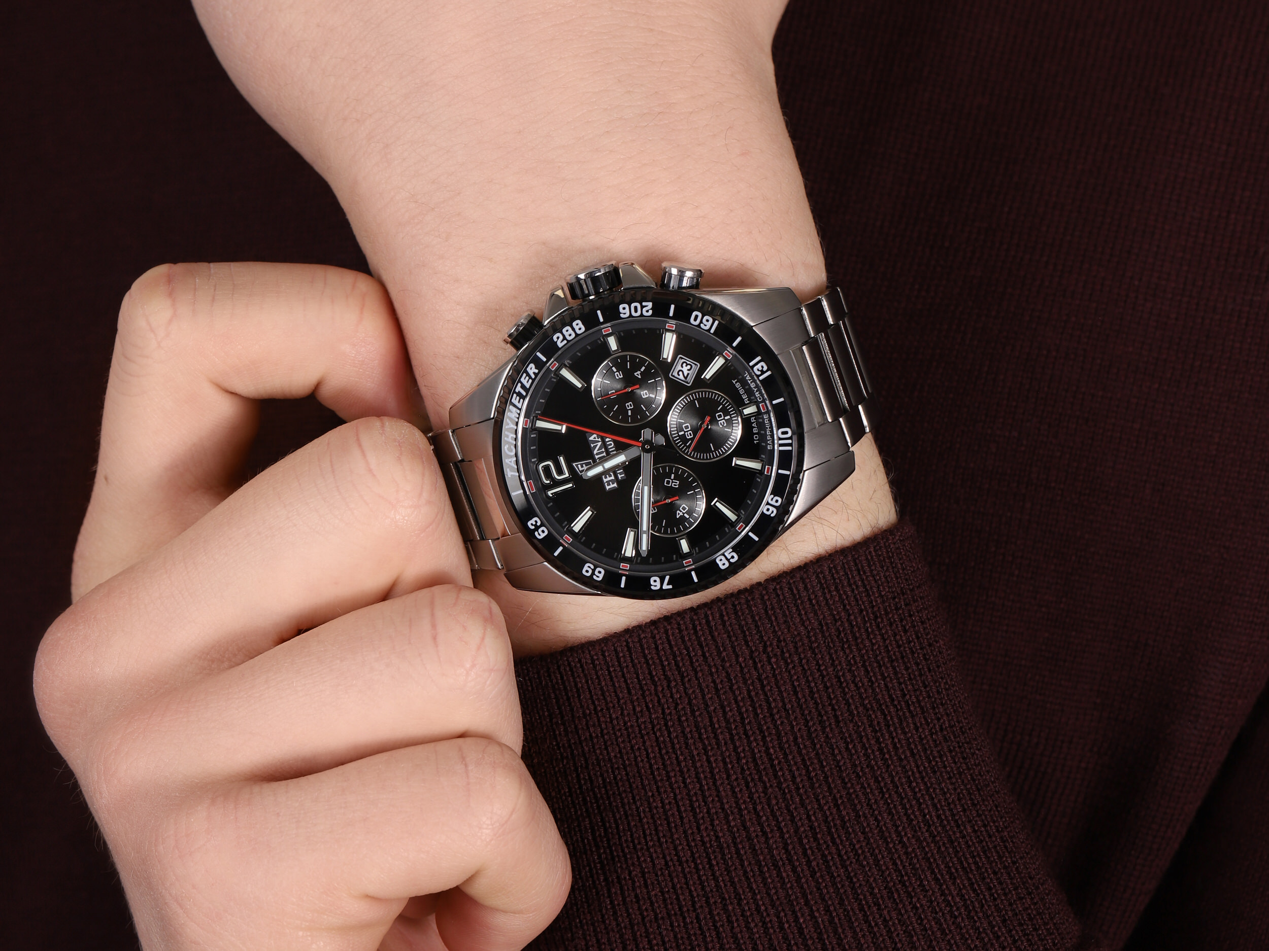 zegarek Festina F20520-4 Titanium Sport Chrono Sapphire męski z tachometr Titanium