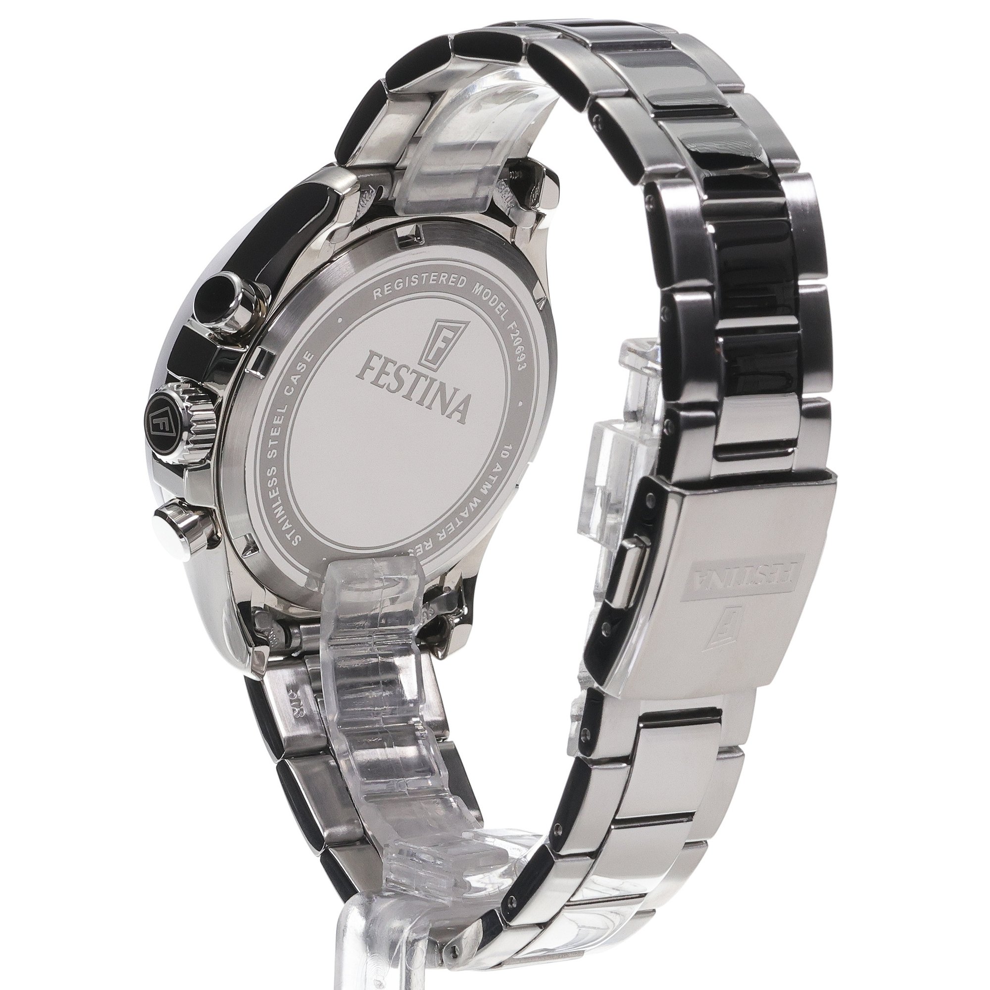 zegarek Festina F20693-1 Ceramic damski z chronograf Ceramic - miniatura 4