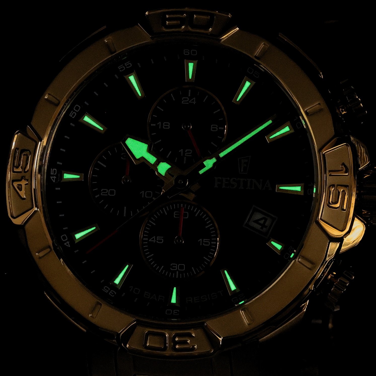 zegarek Festina F20705-4 złoty Timeless Chronograph - miniatura 5
