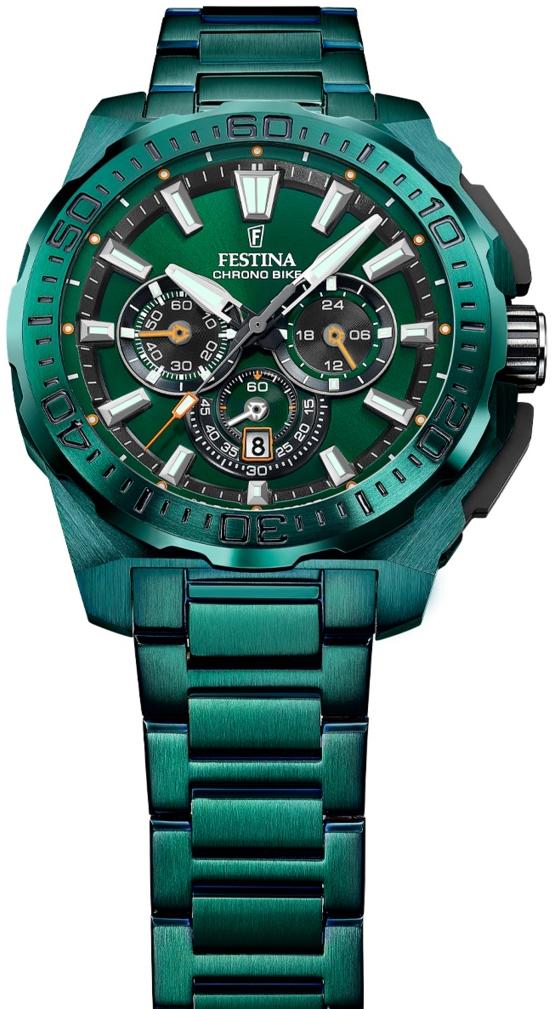 zegarek Festina F20730-1 zielony Chrono Bike